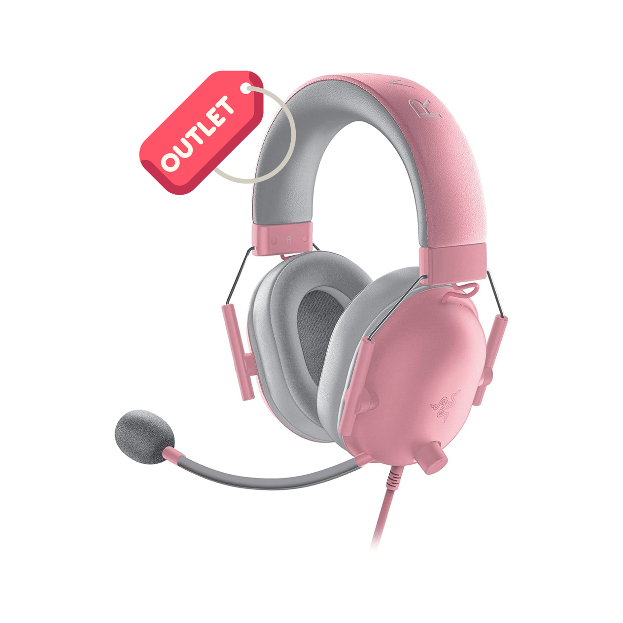 OUTLET Razer BlackShark V2 X - Çok Platformlu Kablolu Esports Kulaklık, Kuvars Pembe