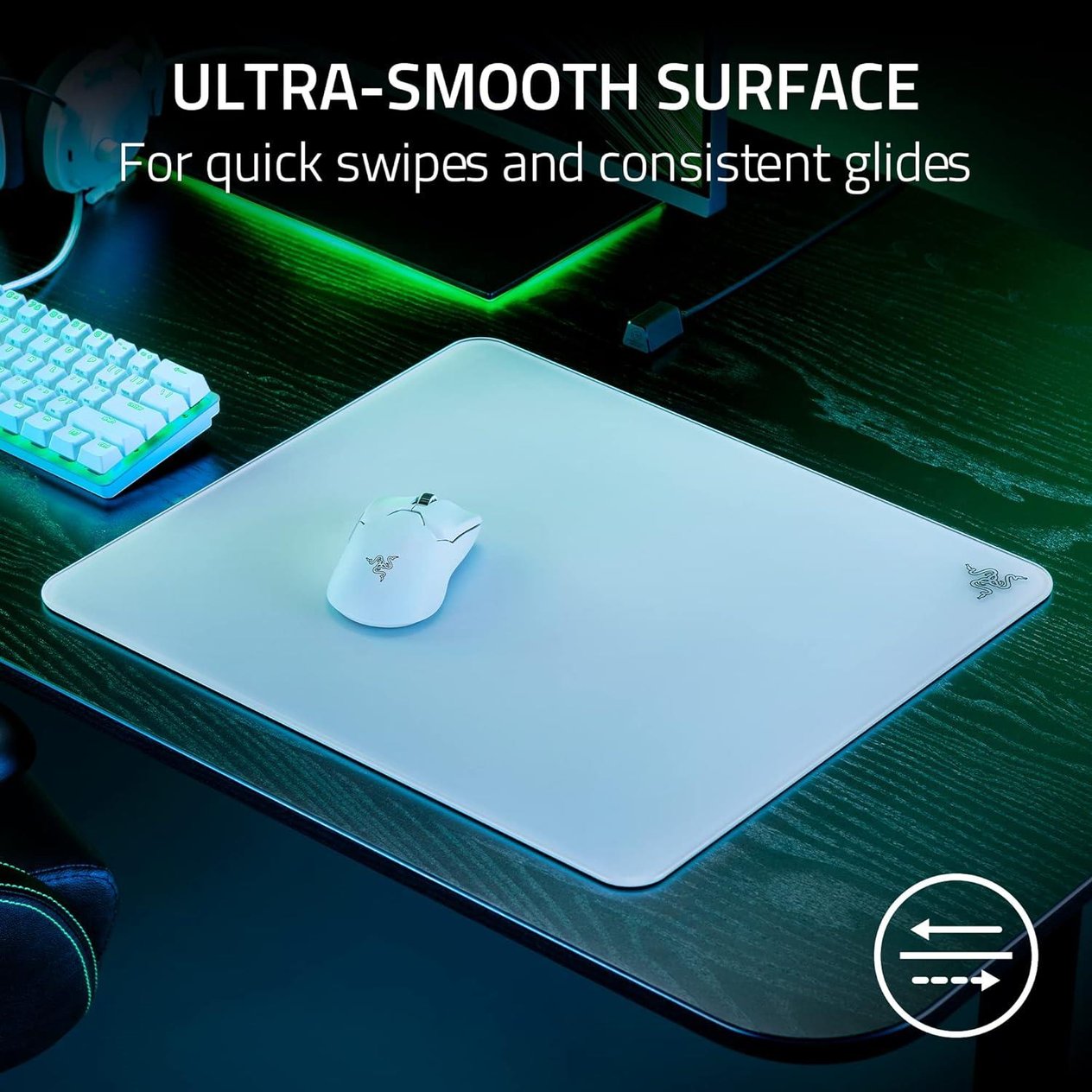 Razer Atlas - Birinci Sınıf Temperli Cam, Ultra Pürüzsüz Yüzey Cam Mousepad 