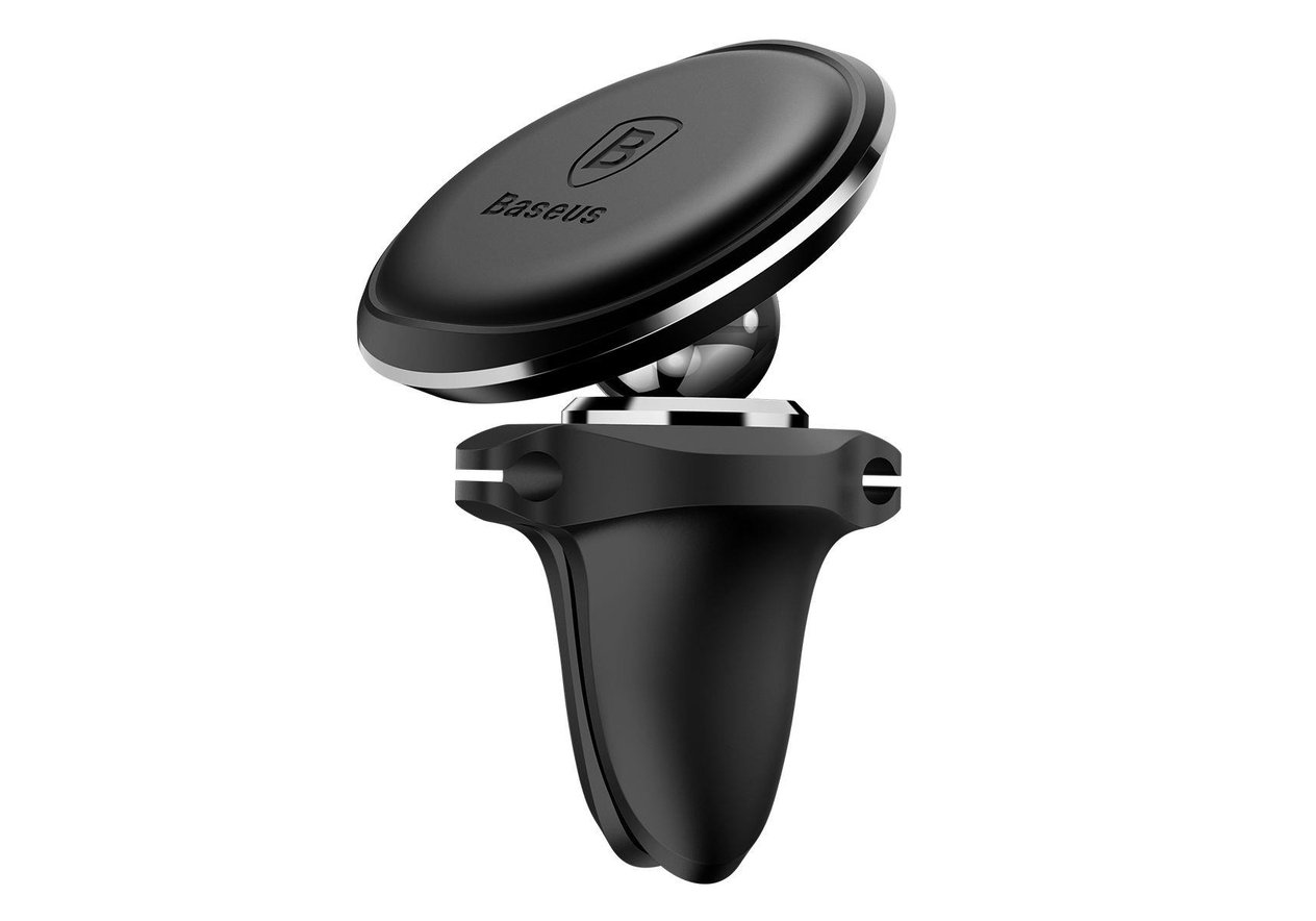 Baseus Magnetic Air Vent Oversaes Mıknatıslı ve Kablo Tutuculu Araç İçi Telefon Tutucu-Siyah