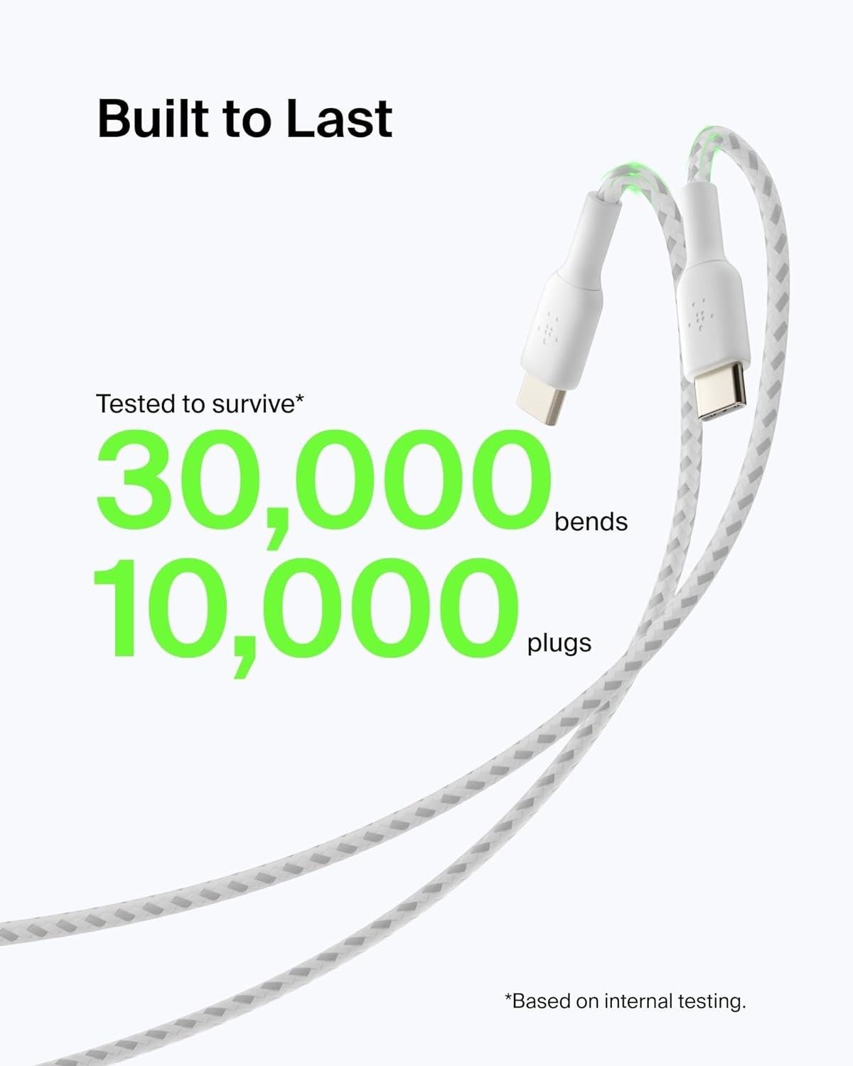 Belkin Örgülü USB-C Kablosu (Boost Charge USB- C-USB Kablosu