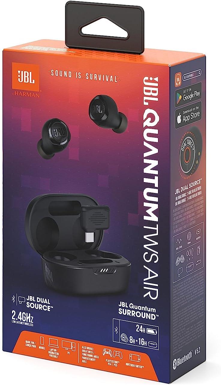 JBL Quantum TWS AIR, Gaming Kulaklık, Kablosuz, Siyah