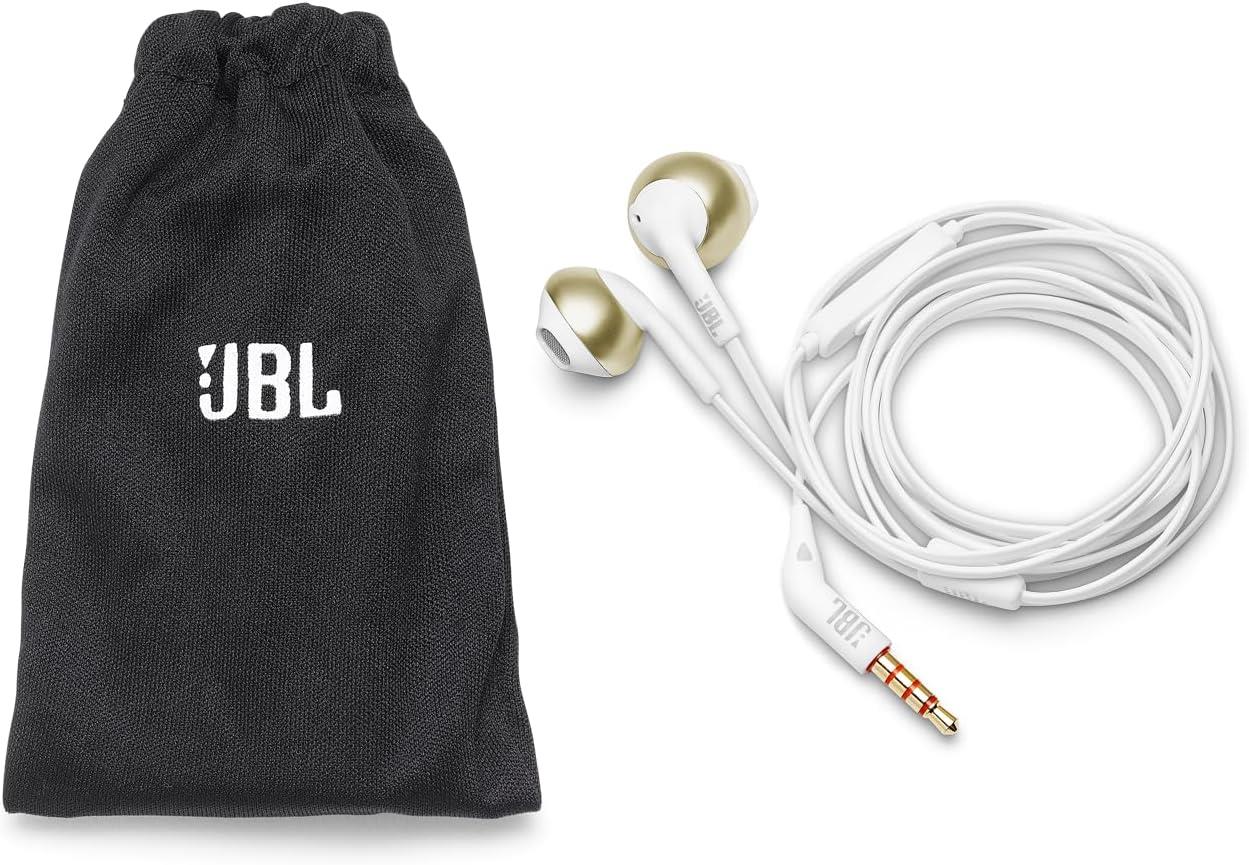 JBL T205 Kablolu Kulaklık, CT, IE, Champagne-White