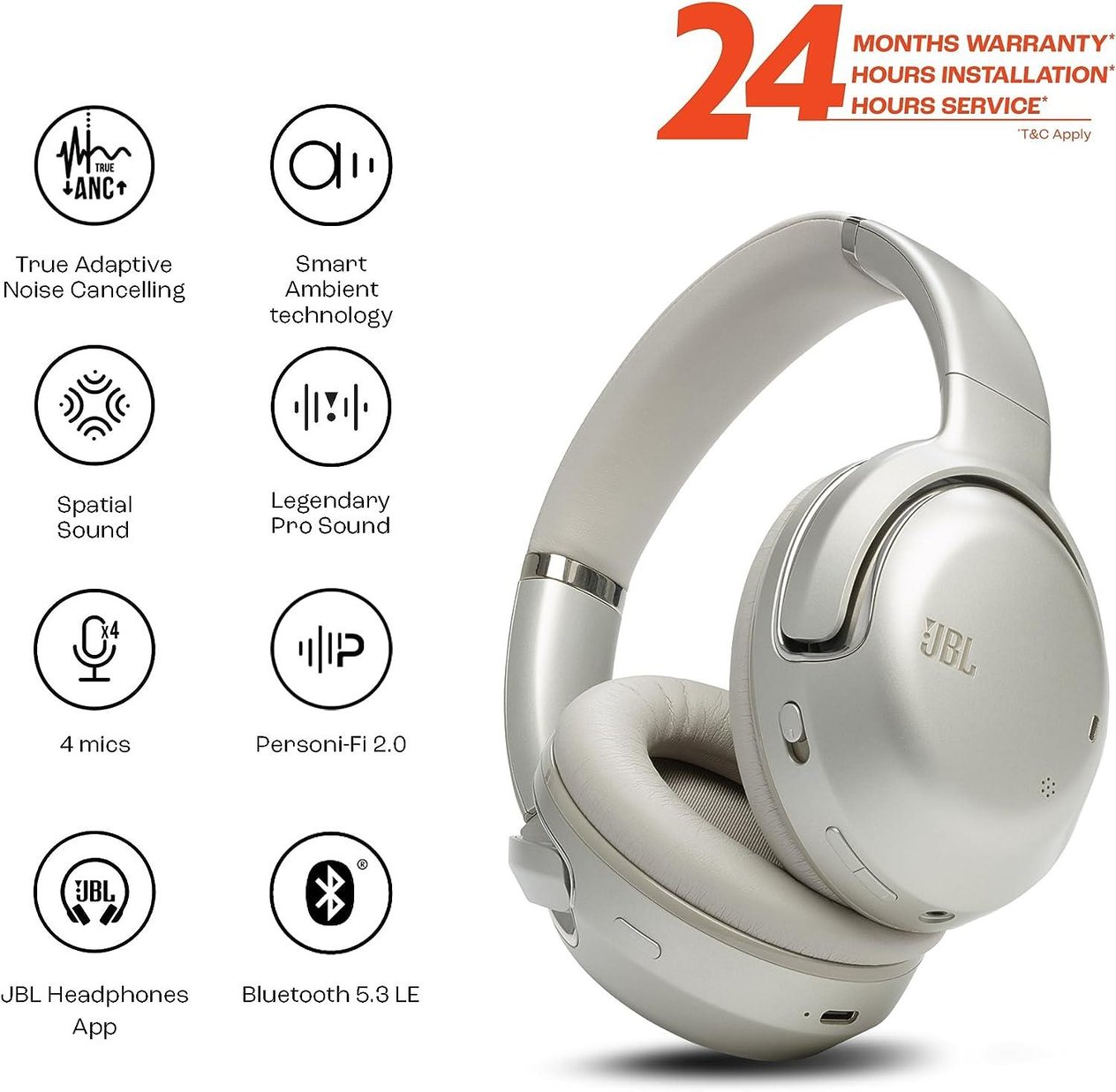 JBL Tour One M2 Wireless Kulaklık OE White JB.JBLTOURONEM2CPG