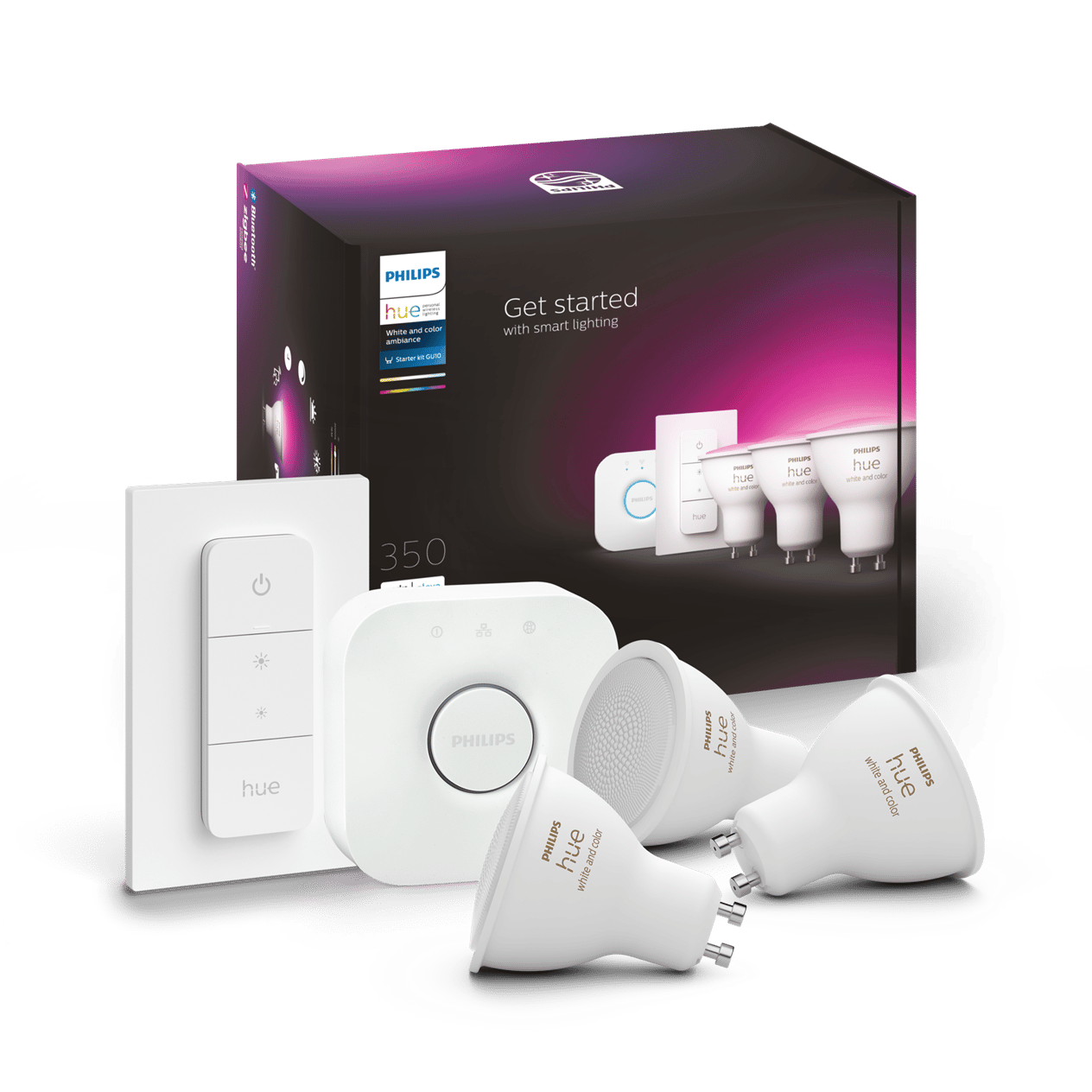 Philips 4.3w Renkli Akıllı Bşl. Seti 3lü Kumandalı Gu10 Bt. - 929001953113