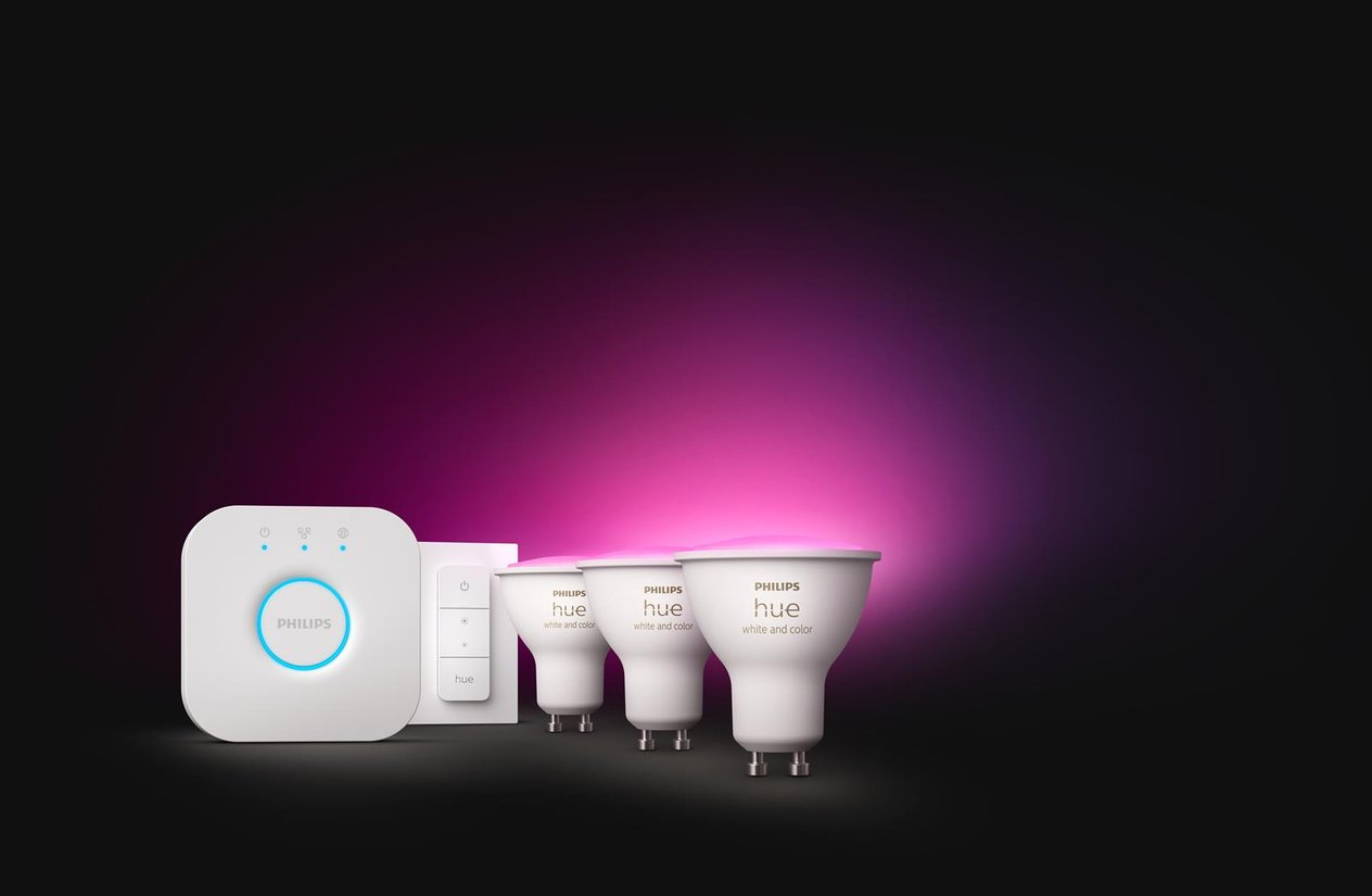 Philips 4.3w Renkli Akıllı Bşl. Seti 3lü Kumandalı Gu10 Bt. - 929001953113