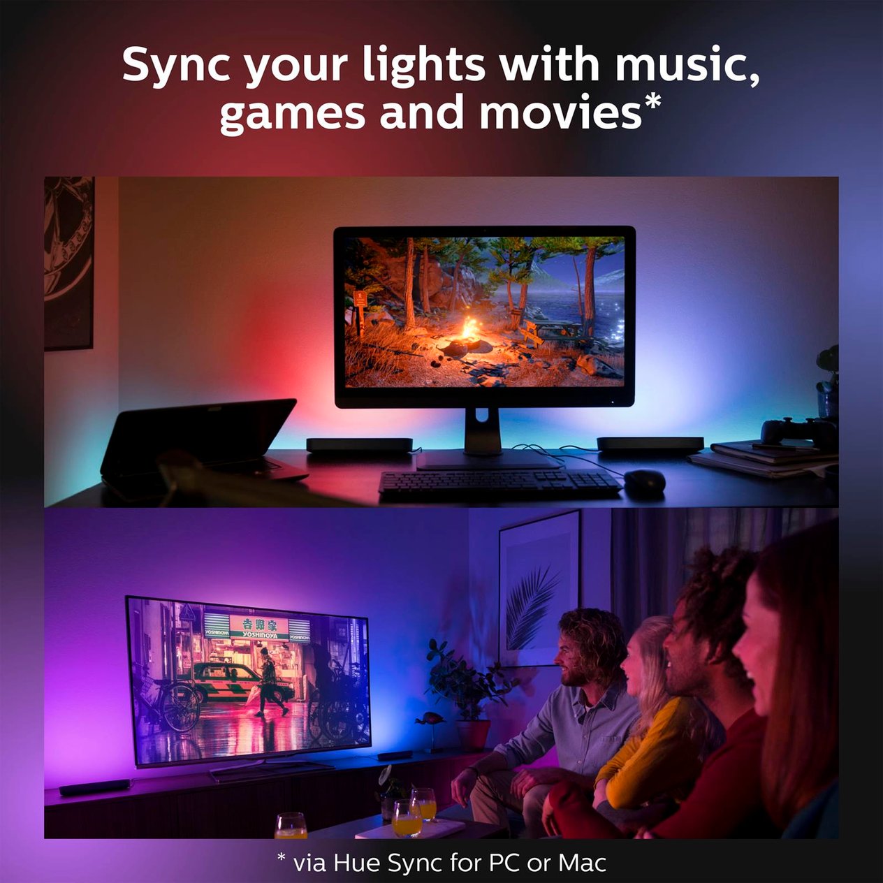 Philips Hue Play 2'li Ekopaket - Siyah