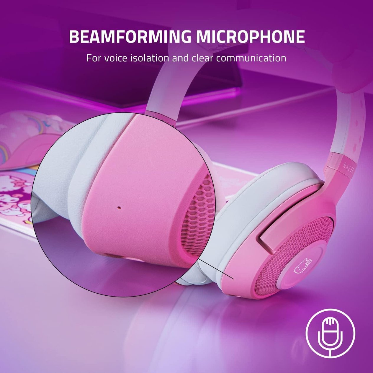 Razer Kraken Hello Kitty Kablosuz Gaming Kulaklık (RZ04-03520300-R3M1)