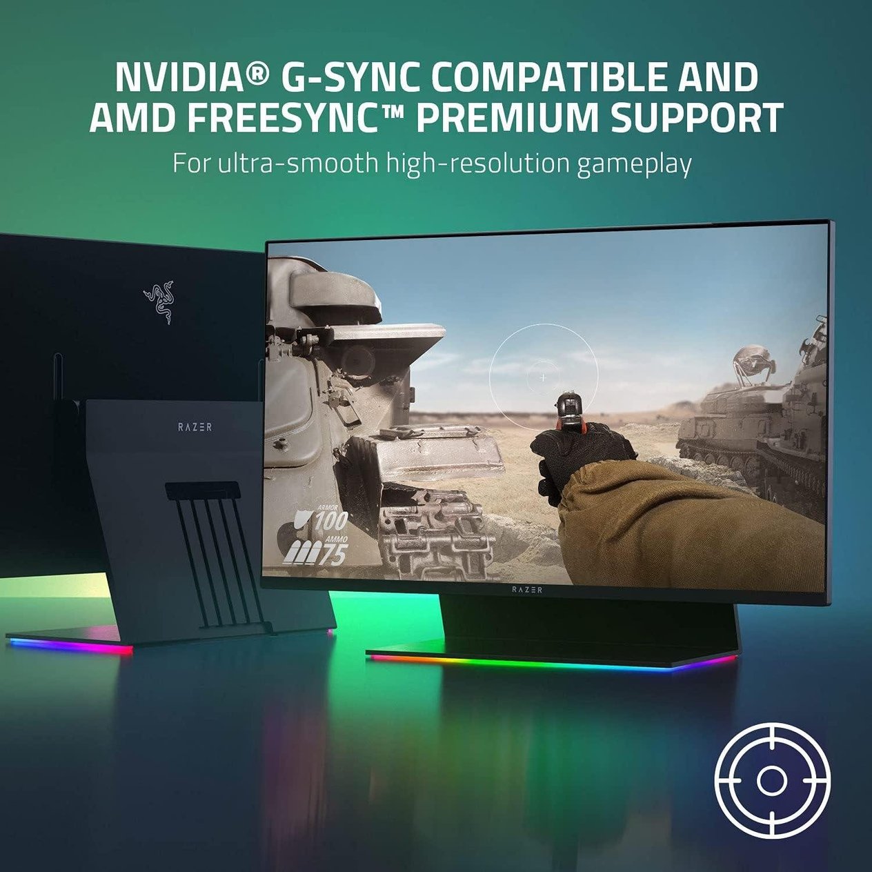 Razer Raptor - 165 Hz 27'' Oyun Monitörü (QHD 2560 x 1440, HR400, IPS, FreeSync, THX,Chroma RGB, HDMI, DisplayPort, USB-C) 