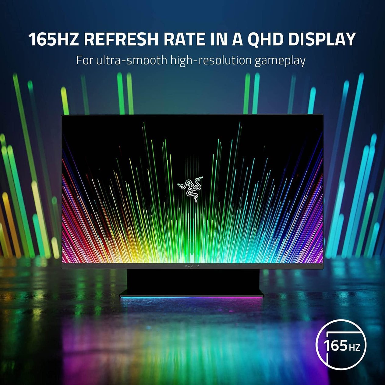 Razer Raptor - 165 Hz 27'' Oyun Monitörü (QHD 2560 x 1440, HR400, IPS, FreeSync, THX,Chroma RGB, HDMI, DisplayPort, USB-C) 