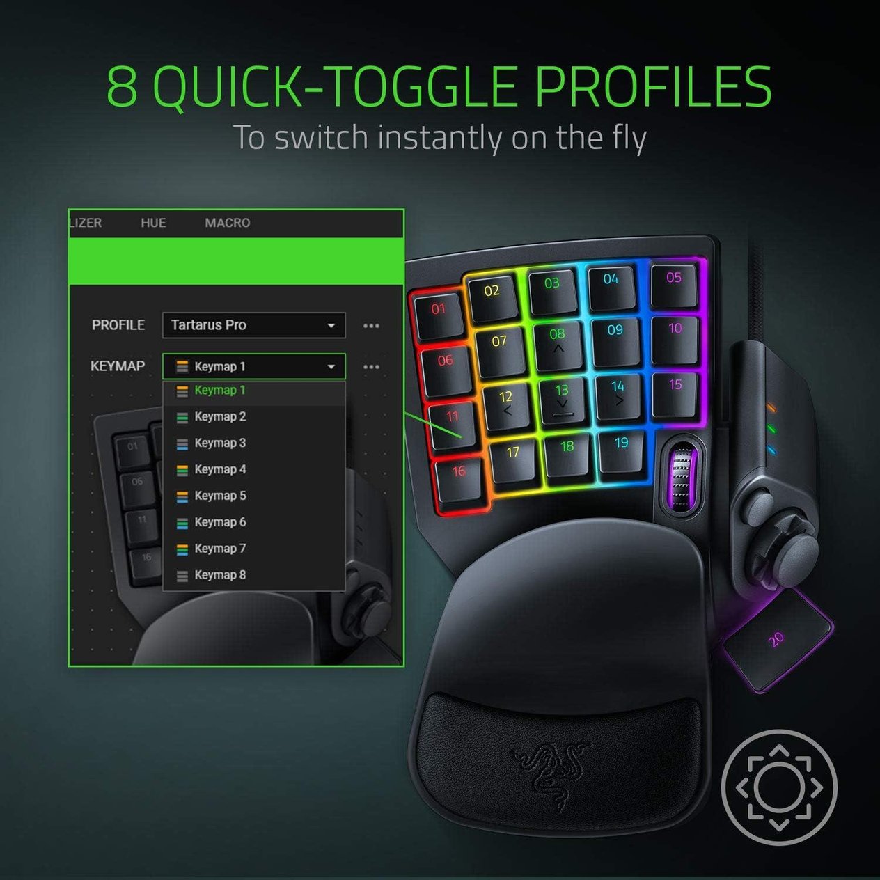 Razer Tartarus Pro RGB Ergonomik Keypad (RZ07-03110100-R3M1)