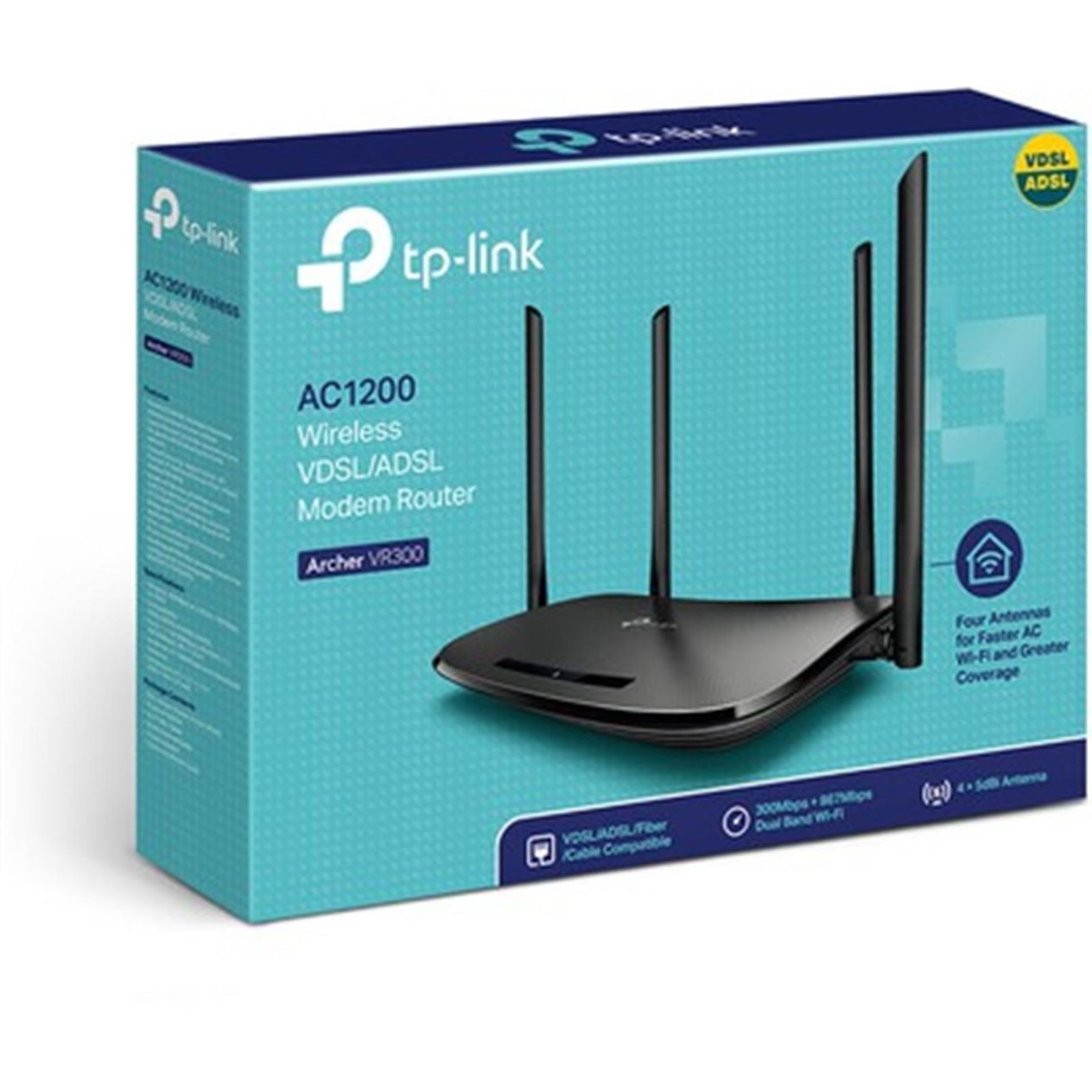 TP-Link AC1200 Wireless VDSL/ADSL Modem Router (ARCHER-VR300)