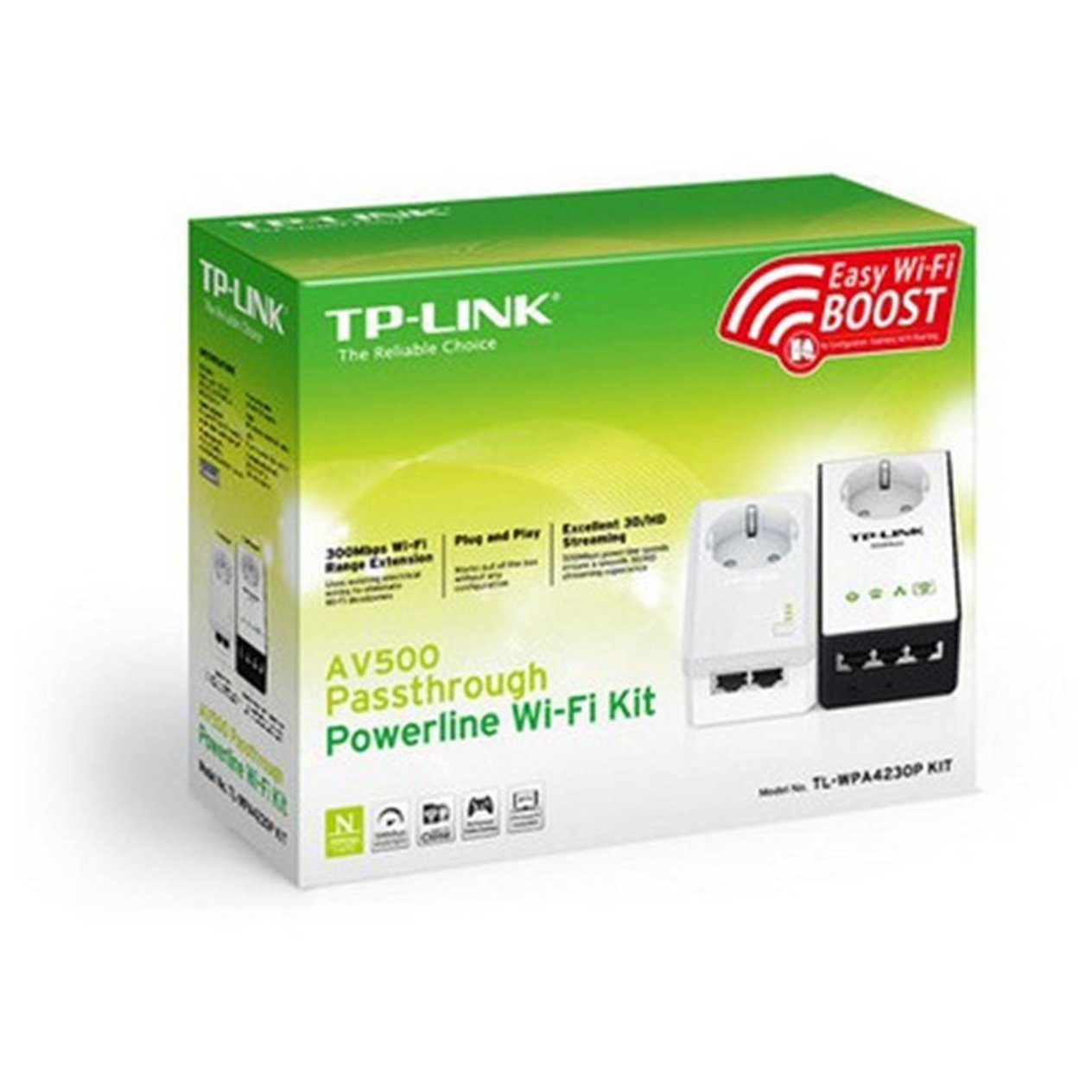 TP-Link TL-WPA4230P KIT AV500 Passthrough Powerline WiFi Kit