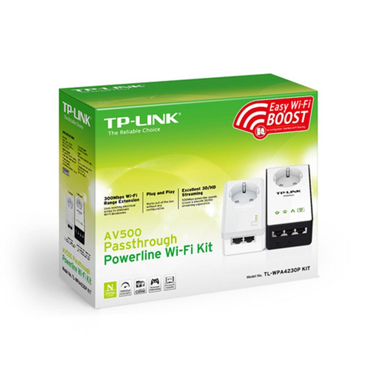 TP-Link TL-WPA4230P KIT AV500 Passthrough Powerline WiFi Kit