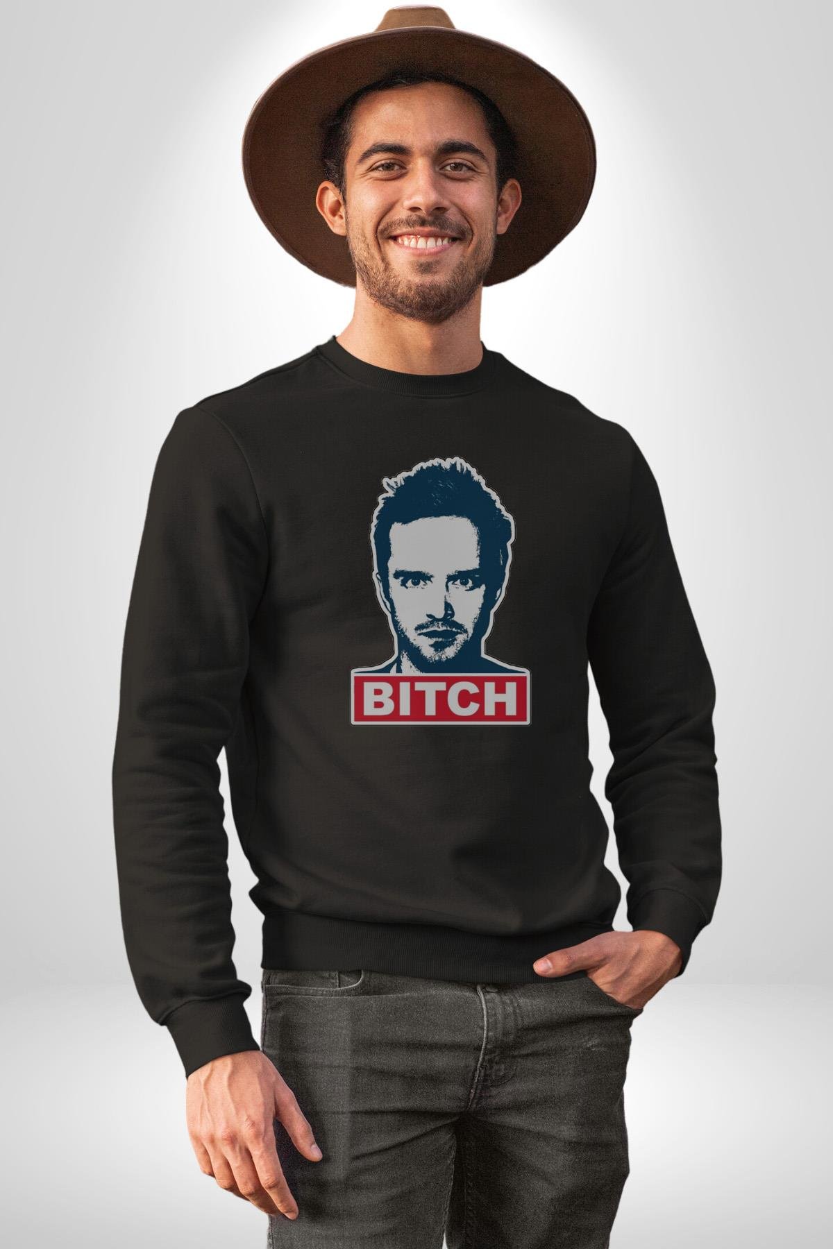 Breaking Bad Kadın Erkek Çocuk Siyah Baskılı Sweatshirt 