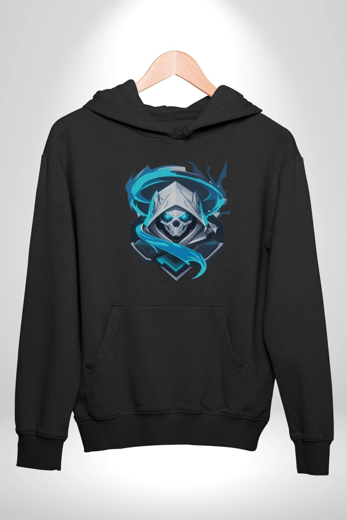 Buzların Efendisi Kurukafa Kadın Erkek Çocuk Siyah Kapüşonlu Sweatshirt Hoodie