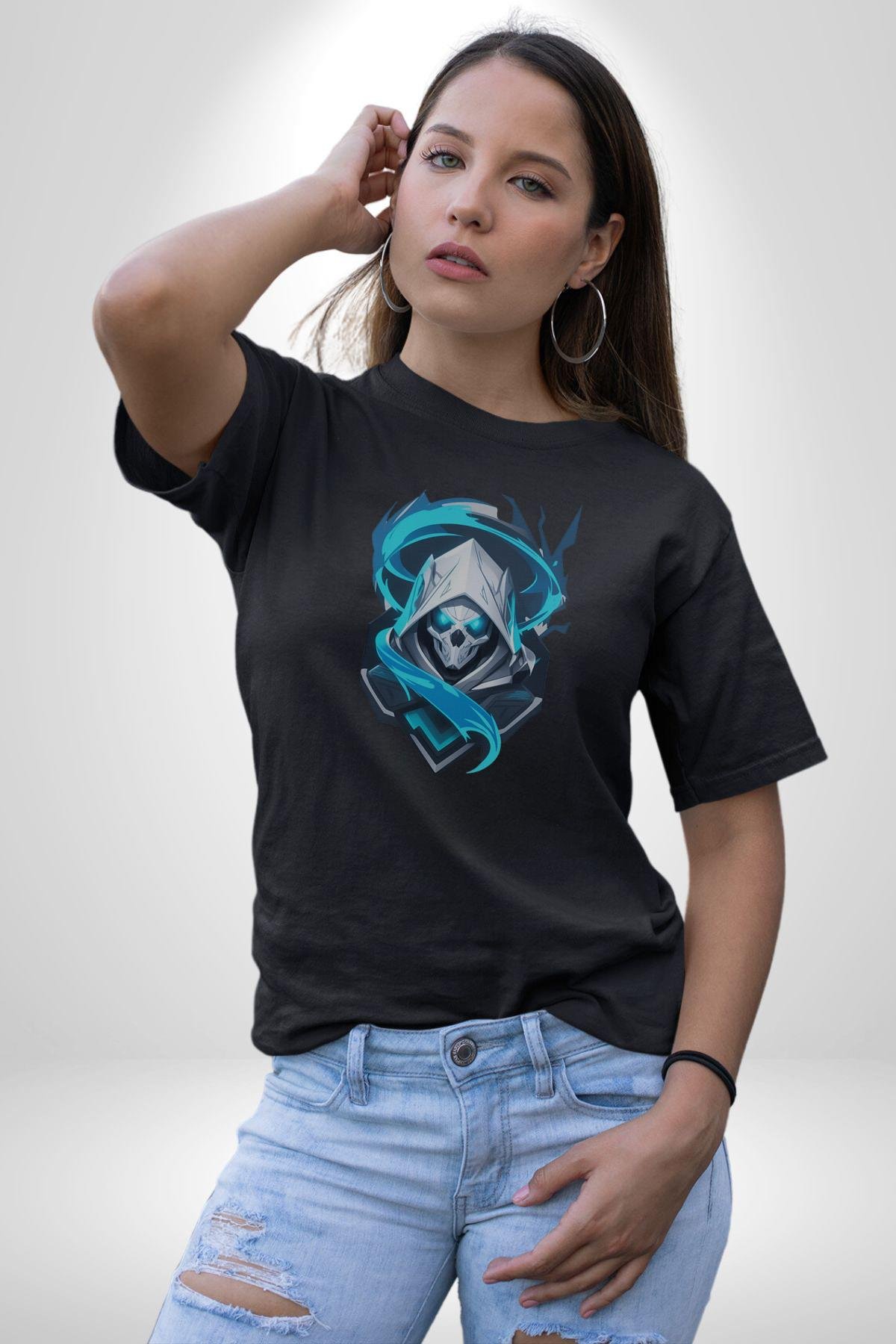 Buzların Efendisi Kurukafa Kadın Erkek Unisex Siyah Organik Baskılı T-Shirt