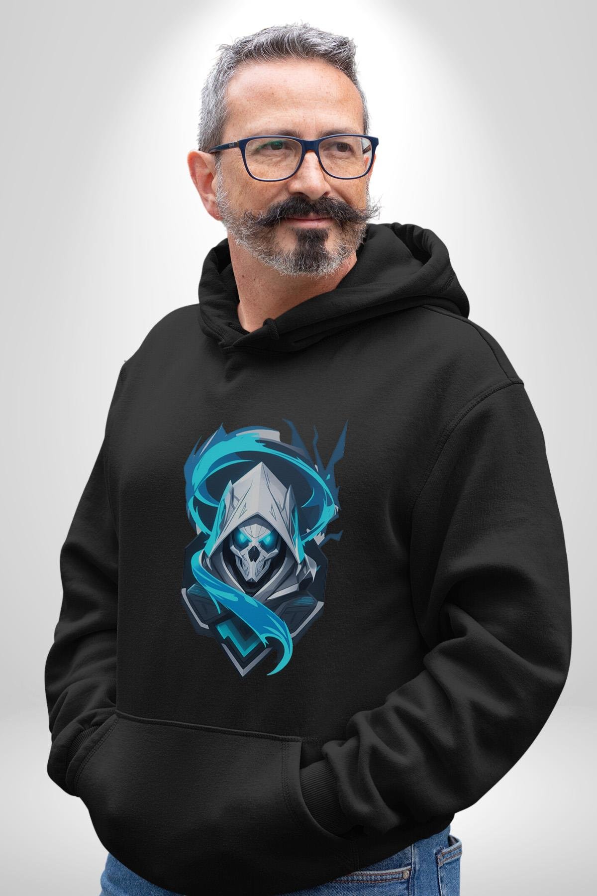 Buzların Efendisi Kurukafa Kadın Erkek Çocuk Siyah Kapüşonlu Sweatshirt Hoodie