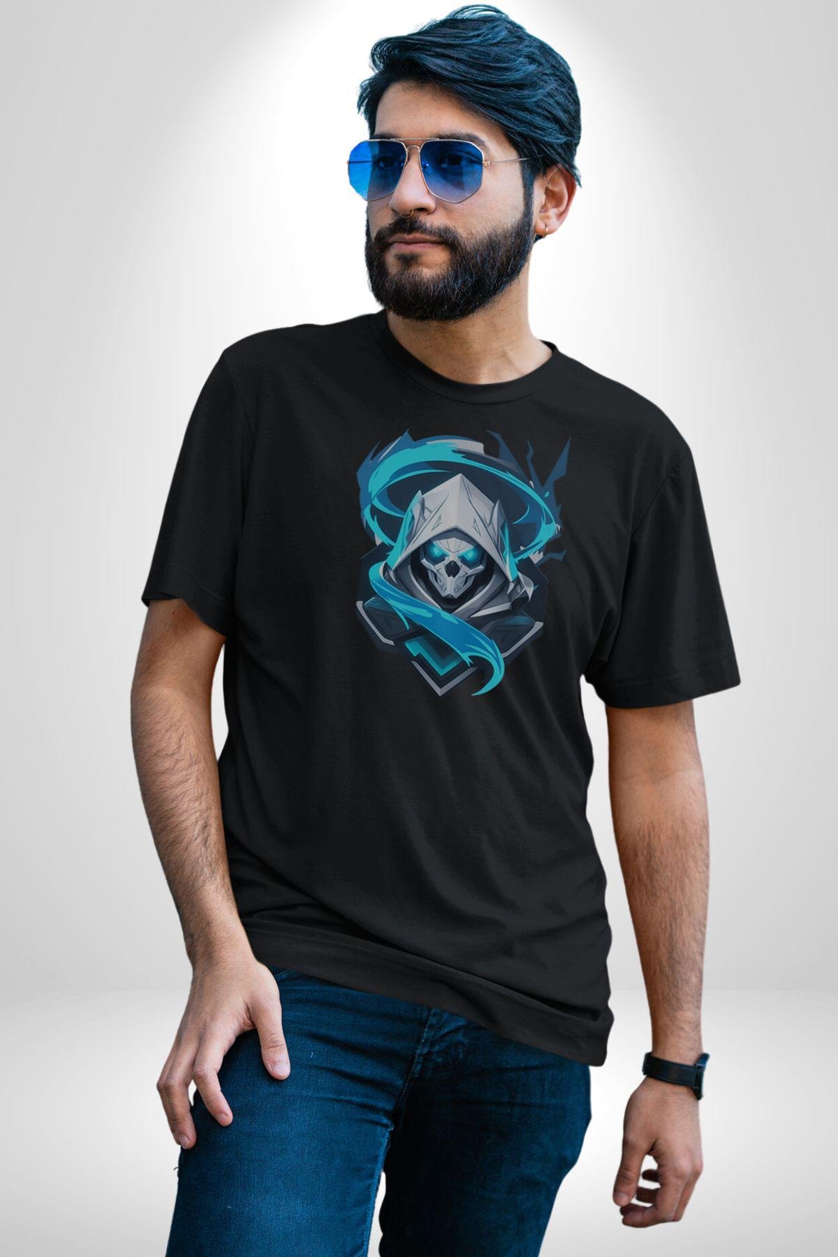 Buzların Efendisi Kurukafa Kadın Erkek Unisex Siyah Organik Baskılı T-Shirt