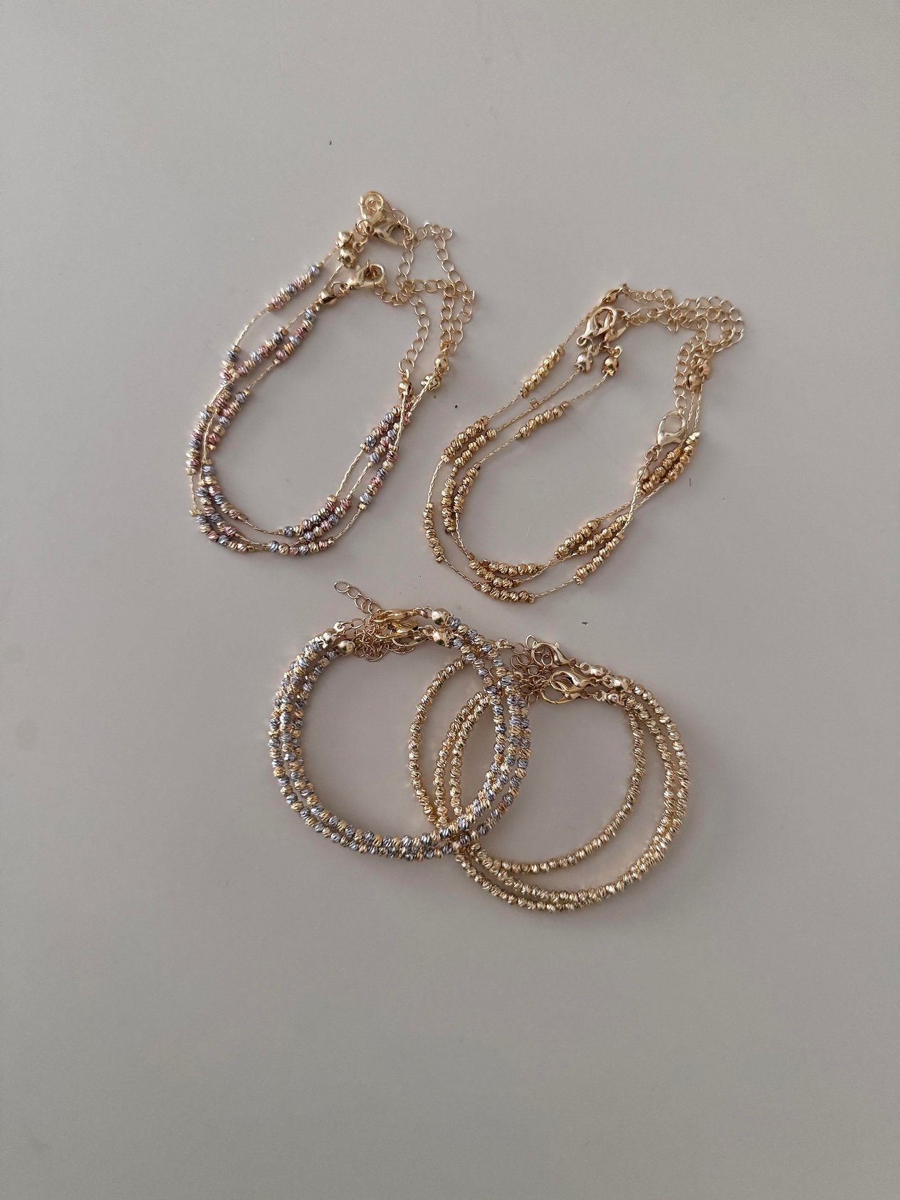 14k gold aralıklı dorika bileklik 
