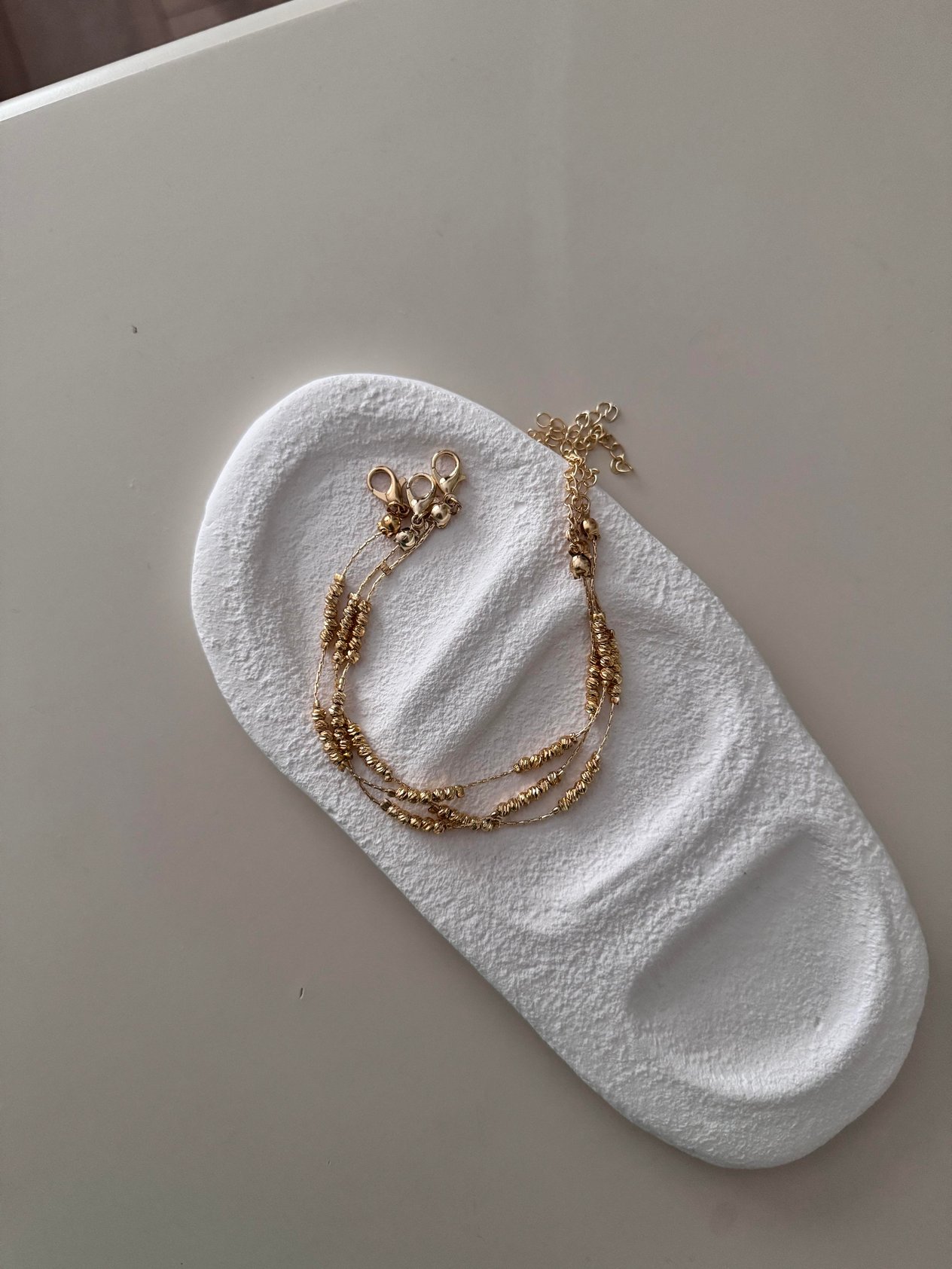 14k gold aralıklı dorika bileklik 