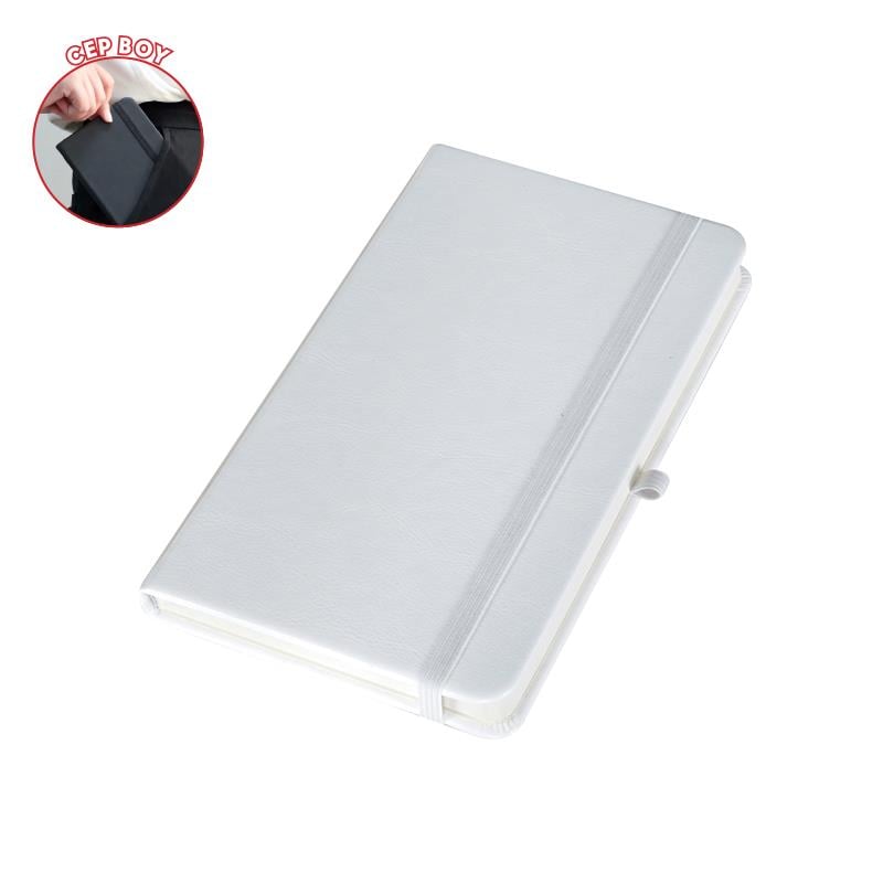 923-914 Beyaz Termo Deri Defter