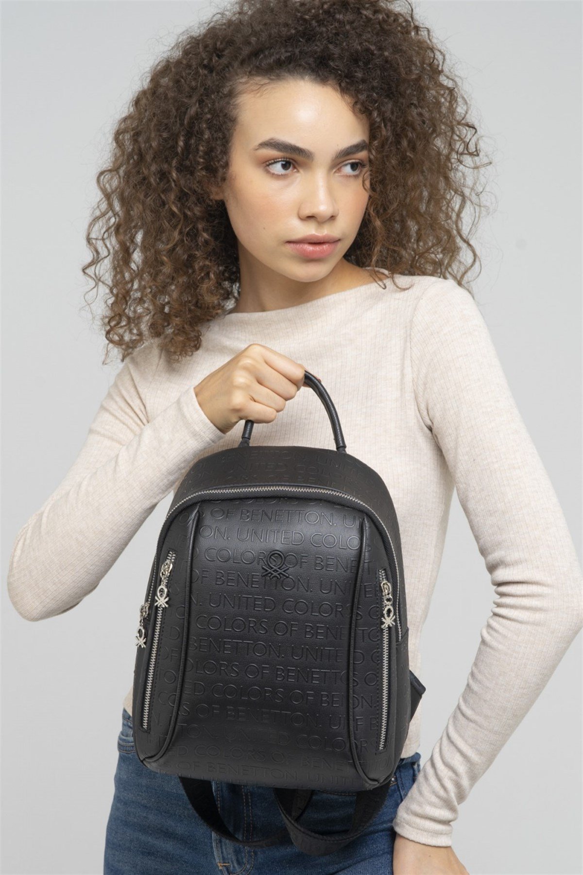 Benetton bnt 851 Kadın Sırt Çantası Siyah