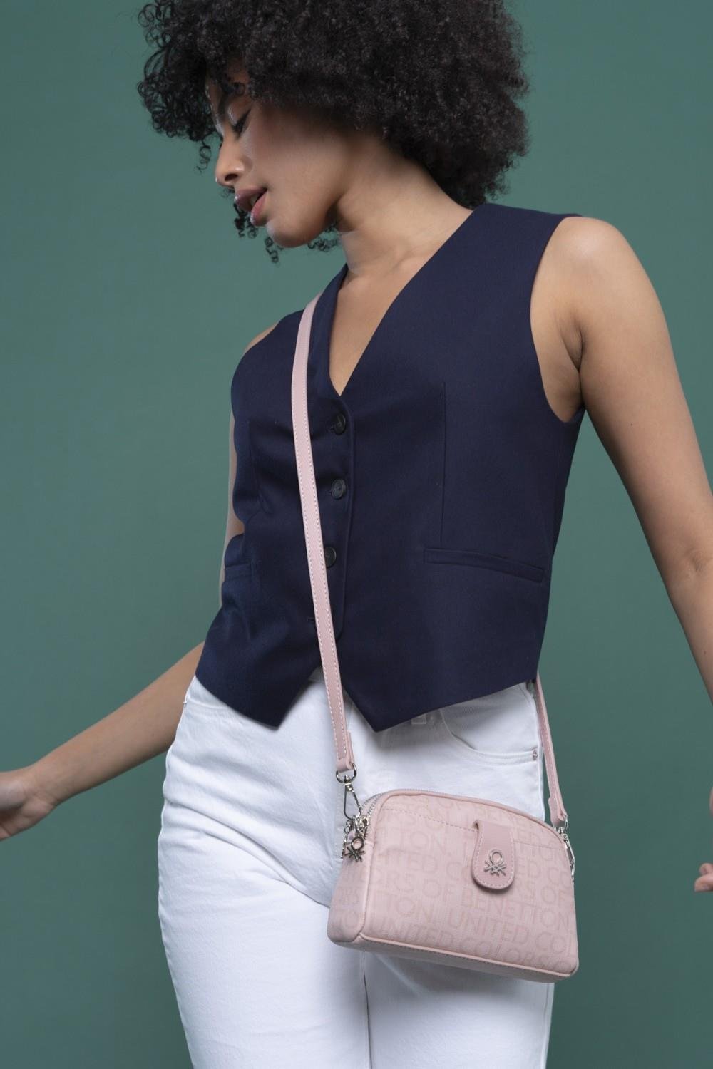 Benetton bnt1320 Kadın Mini Çapraz Çanta Pembe