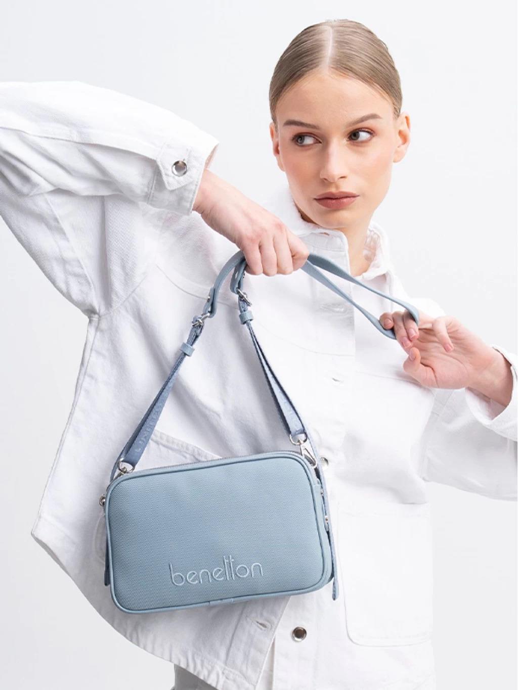 Benetton bnt1370 Kadın Çapraz Çanta Mavi