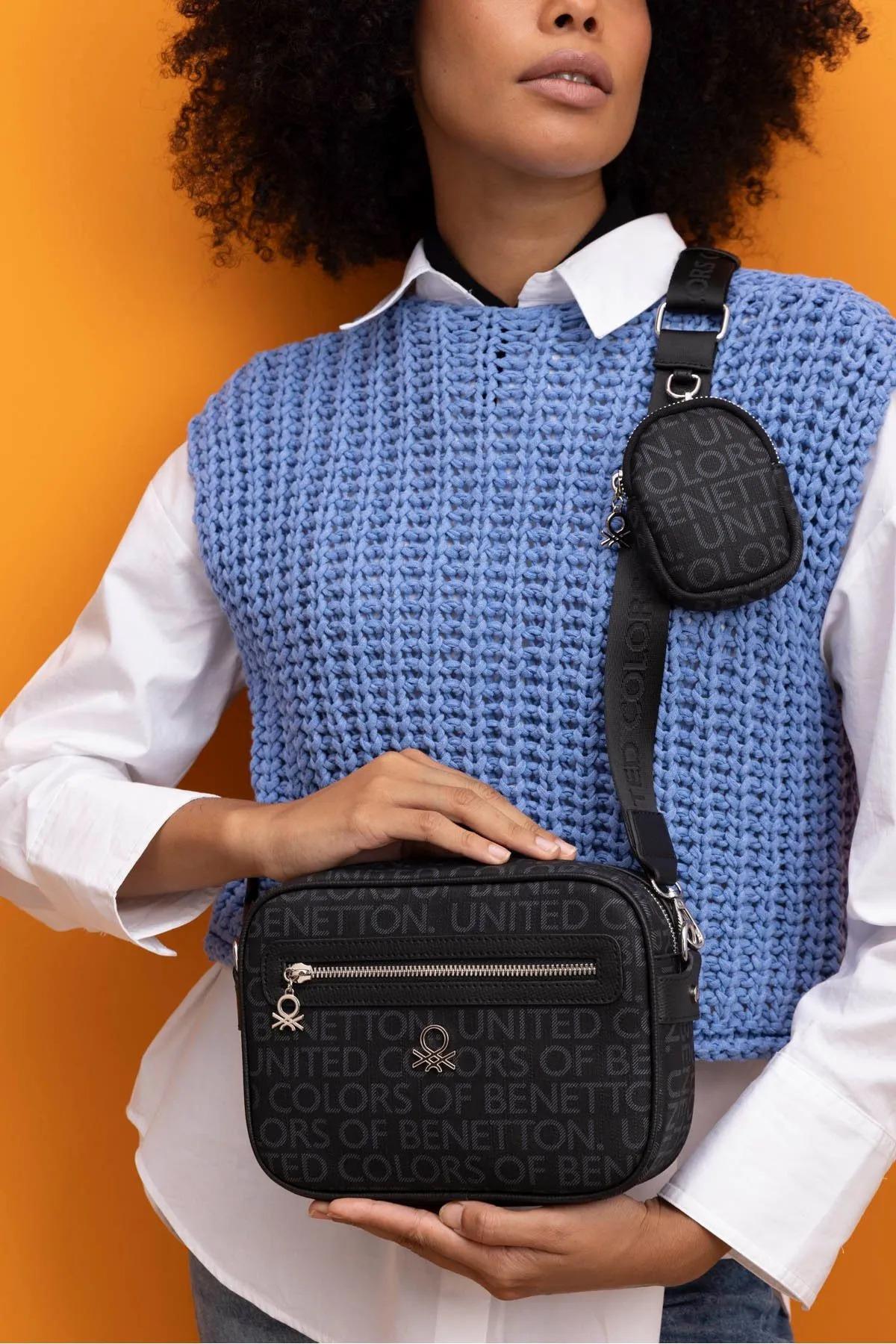 Benetton bnt1385 Kadın Çapraz Çanta Siyah