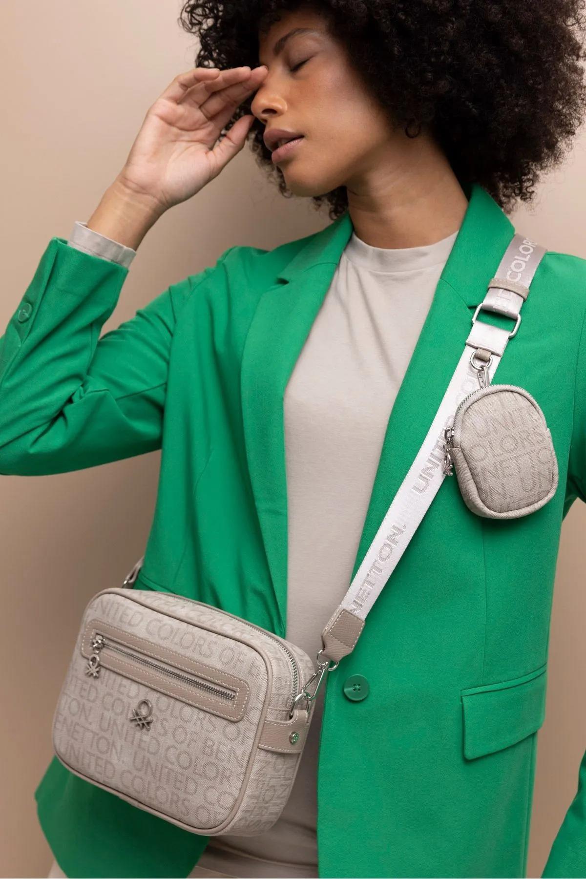 Benetton bnt1385 Kadın Çapraz Çanta Taş