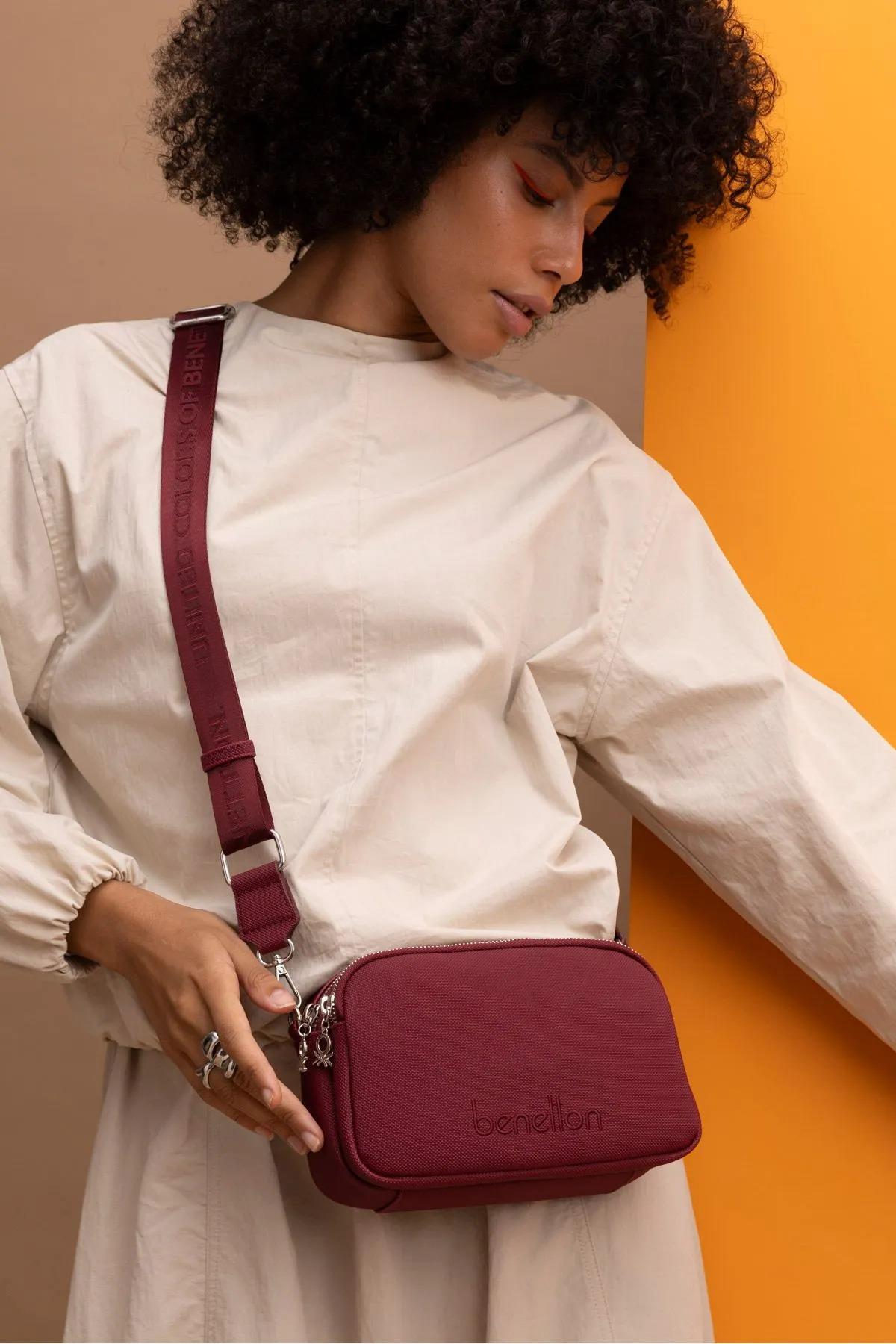 Benetton bnt1408 Kadın Çapraz Çanta Bordo