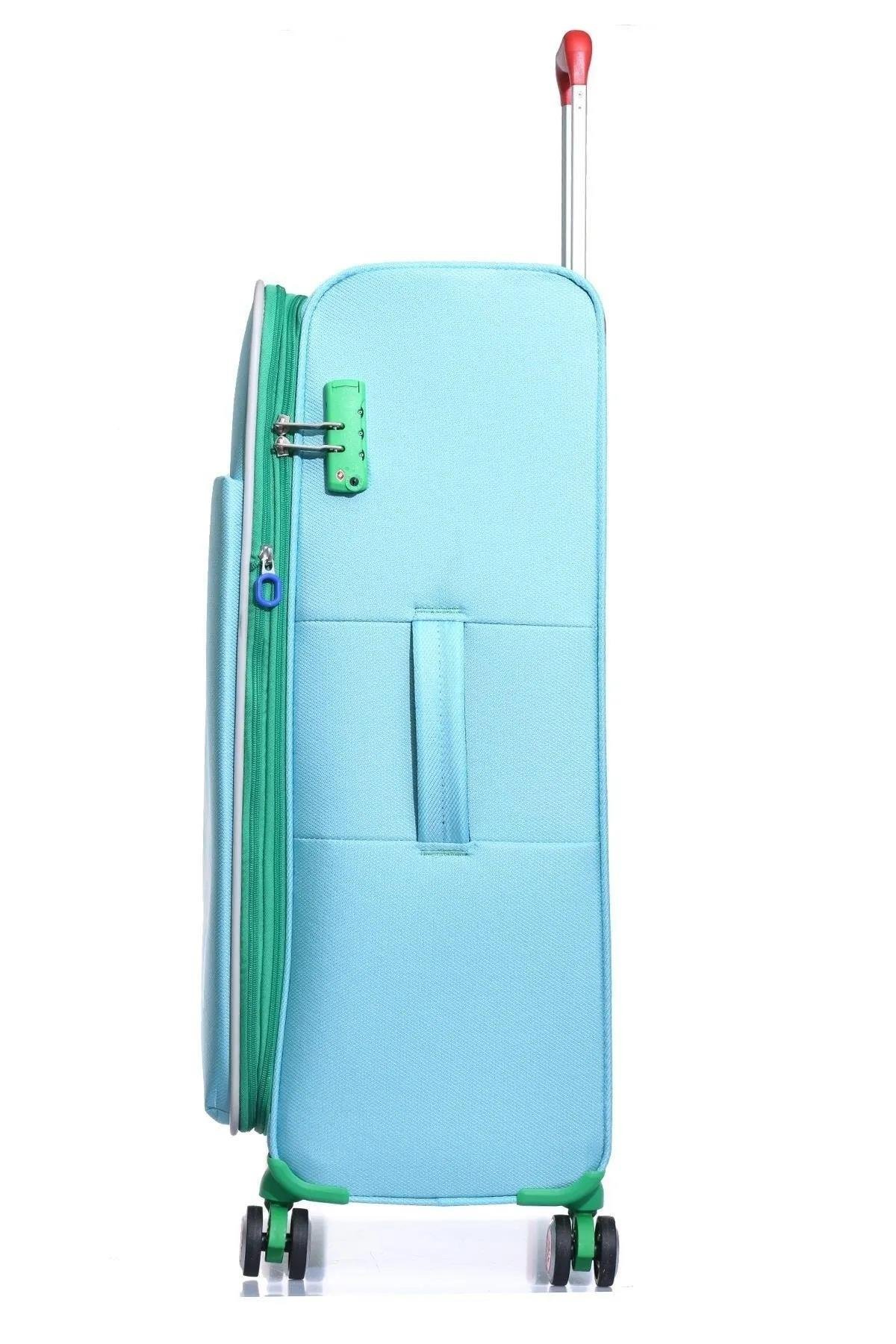 Benetton bnt2200 3lü Kumaş Valiz Turkuaz
