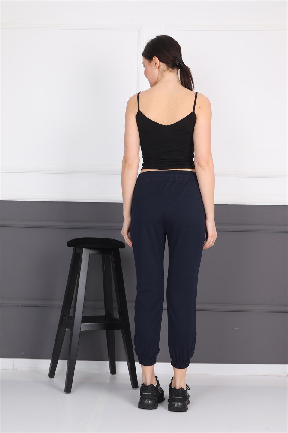 5123480251 - Lacivert Jogger Lastikli Paça Lacivert Kadın Eşofman Altı Pantolon -westbound