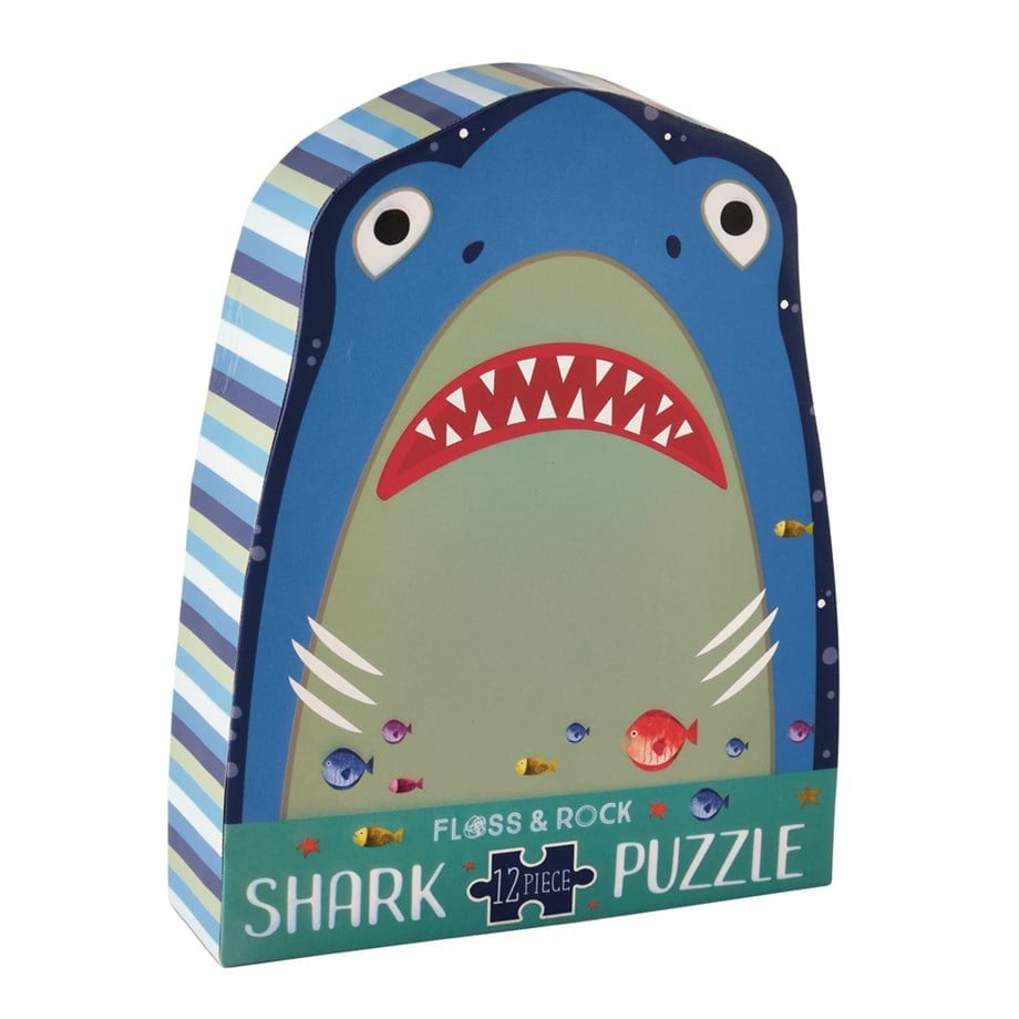 Floss & Rock 12 Parça Şekilli Yap-Boz / Shark 3 Yaş ve Üzeri