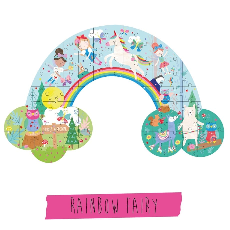 FLOSS & ROCK 80 Parça ‘'Gökkuşağı'' Şekilli Yap – Boz / Rainbow Fairy