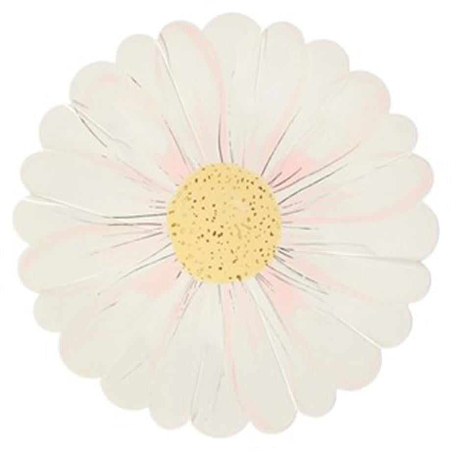 Meri Meri Meri Meri-Wild Daisy Plates-Yabani Papatya Tabaklar-8'li