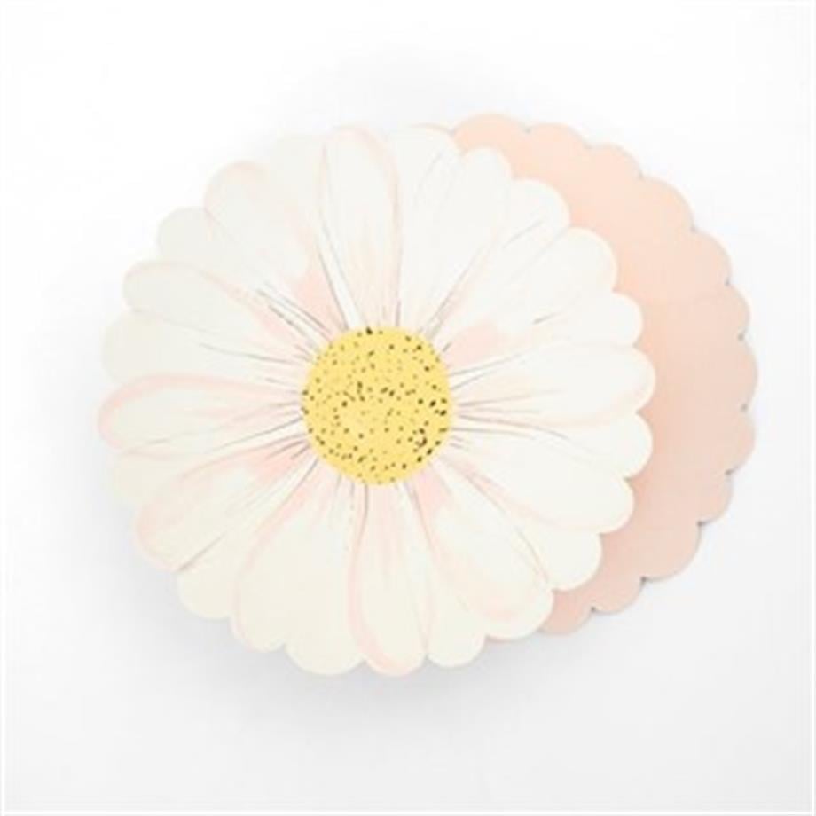 Meri Meri Meri Meri-Wild Daisy Plates-Yabani Papatya Tabaklar-8'li