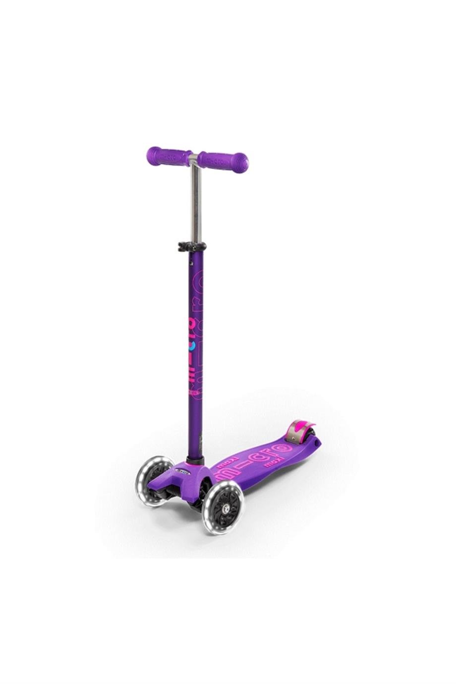 Maxi Micro Deluxe LED 3 Tekerlekli Scooter Mor
