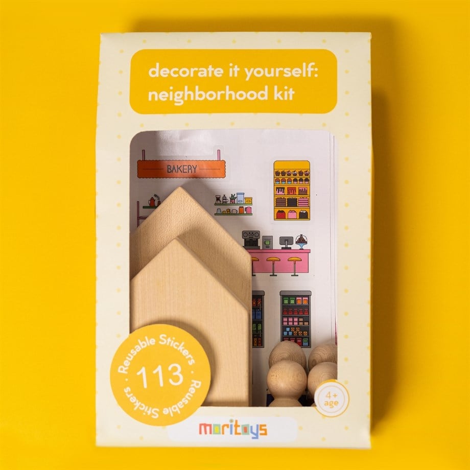 Moritoys Decorate it yourself: çıkartmalarla kasabanı yaratma oyunu - 3 ve Yaş Üstü