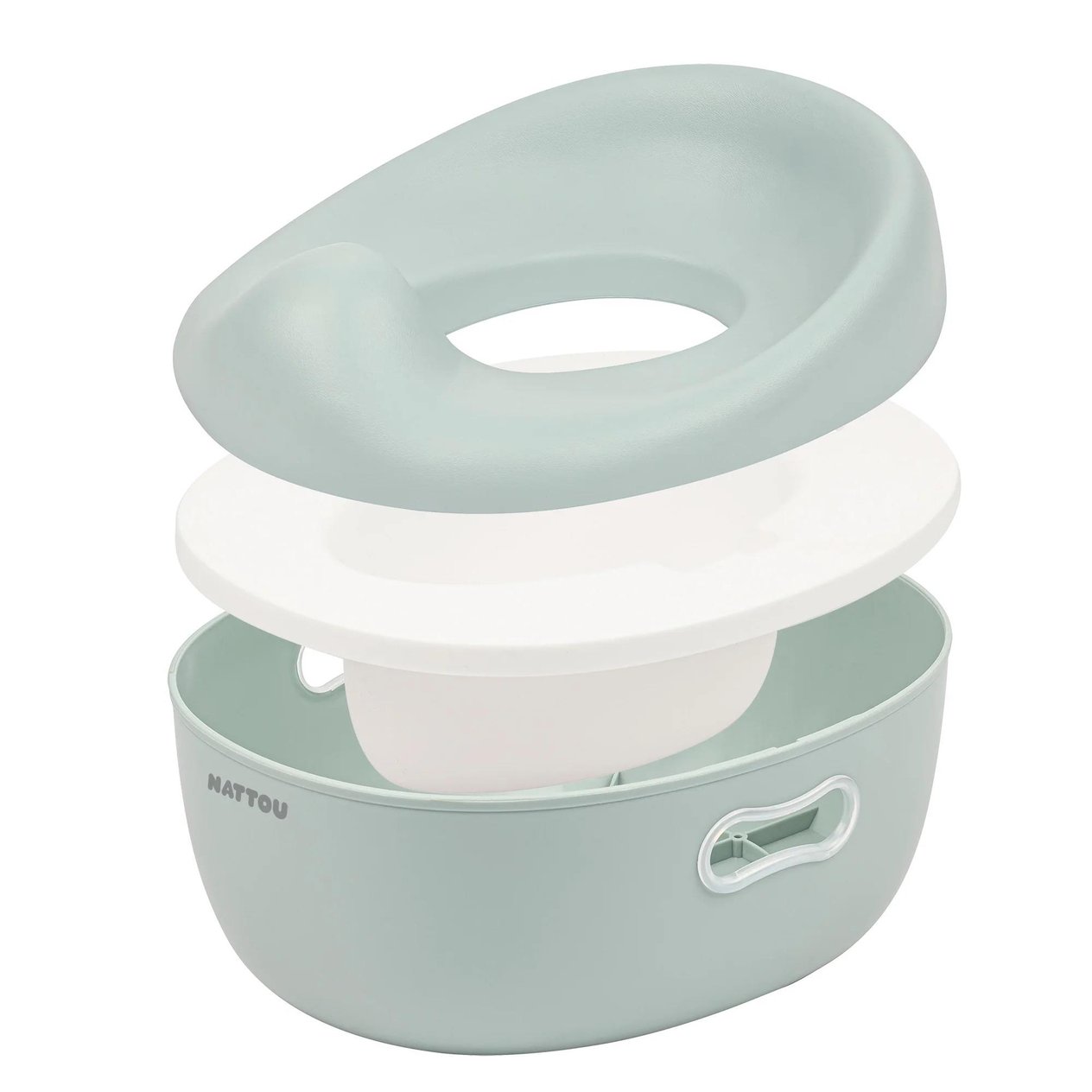 NattouNattou Potty Care 3 in 1 Lazımlık - Oturak Ve Tuvalet Adaptörü Yeşil