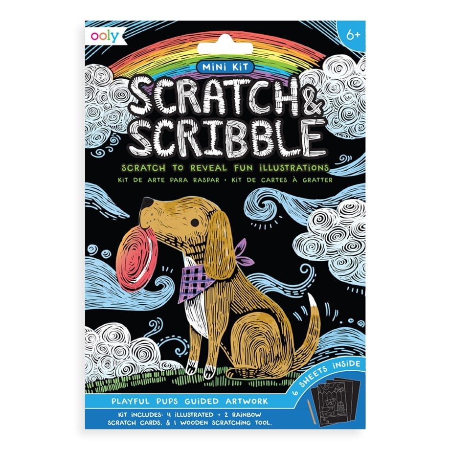 Ooly Mini Scratch & Scribble - Playful Pups