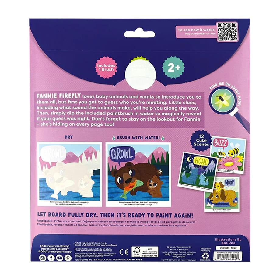 OolyOoly Water Amaze Boyama Seti - Baby Animals