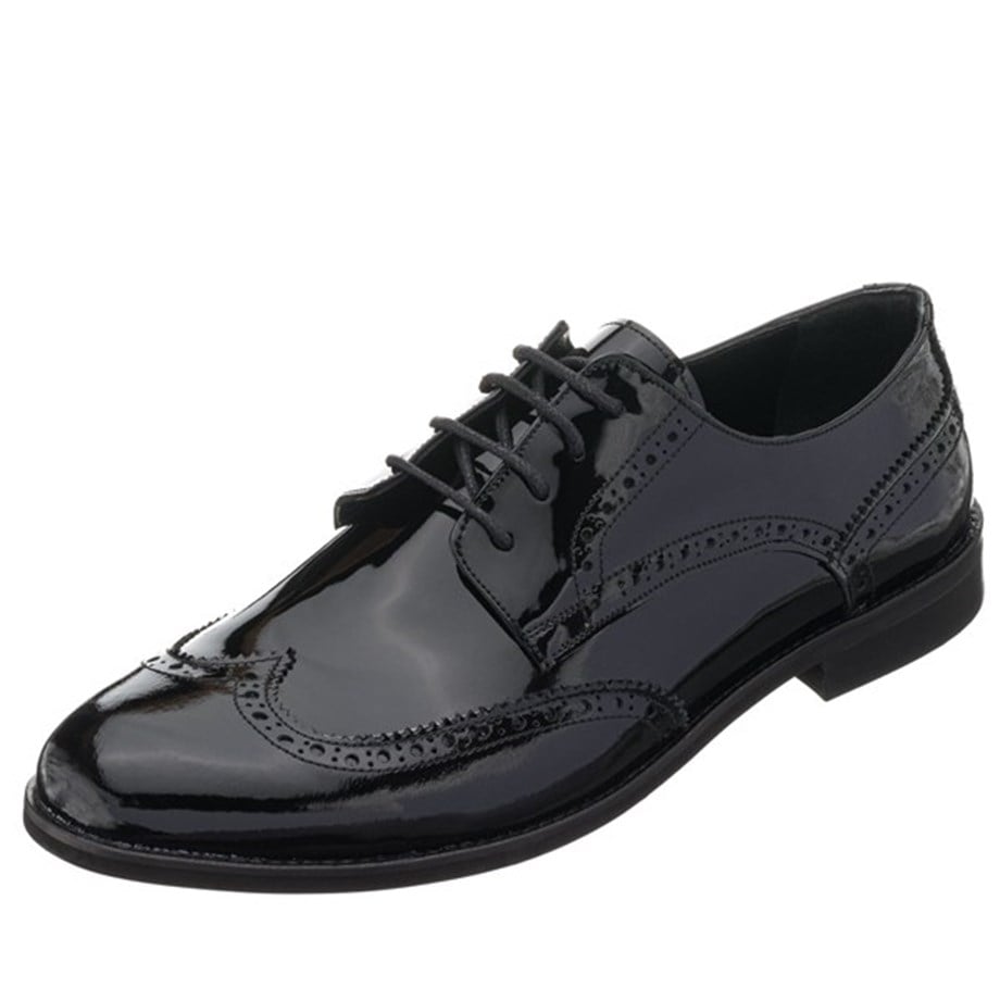 USNR1958 Black Patent Leather Large Size High Quality Men's Premium Wingitp Dress Shoes 