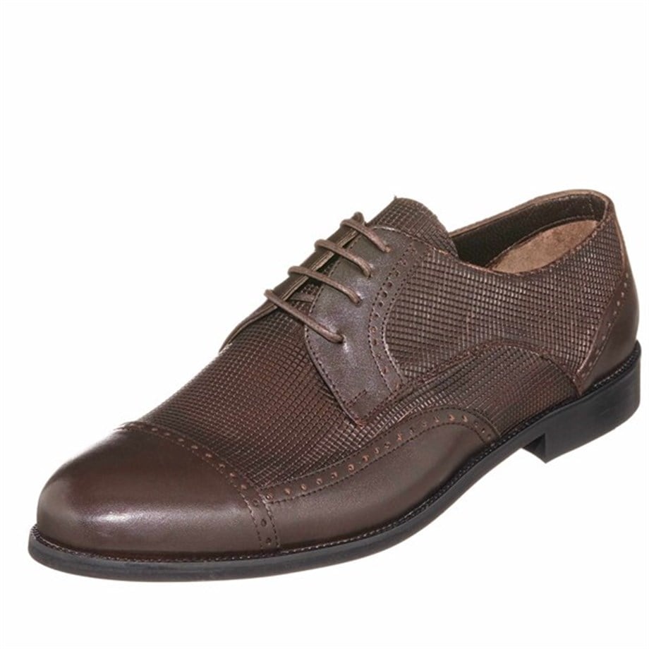 USCS6552 Dark Brown Aniline Leather Large Size High Quality Microlight Sole Special Selection Men's Dress Shoes 