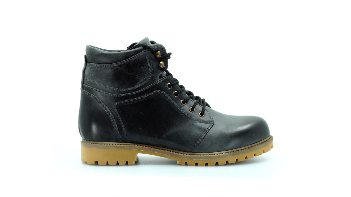 USCYN2022 Gray Oiled Crazy Leather Large Size Handmade Wide Mold Special Edition Men's Boots