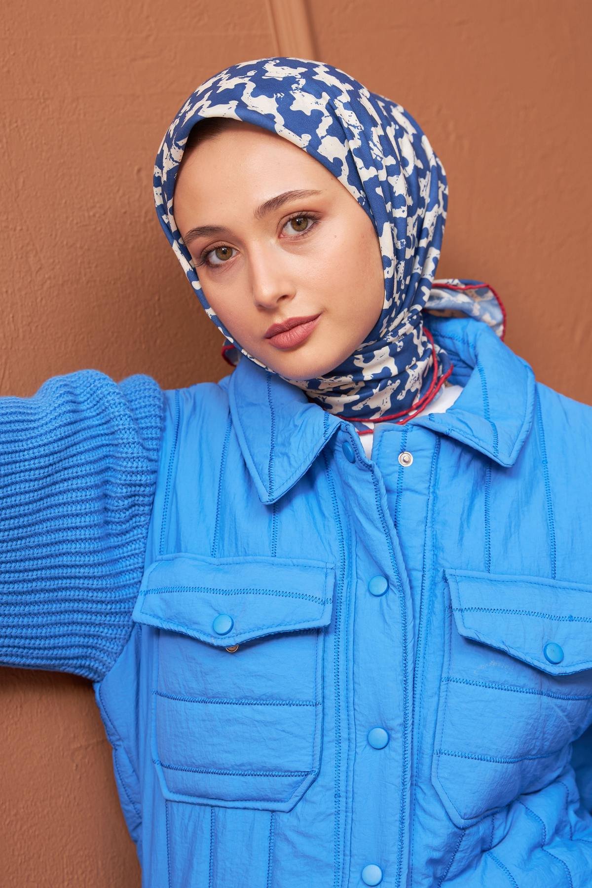 Aura Kazayağı Soft Eşarp Koyu Mavi 1155-07