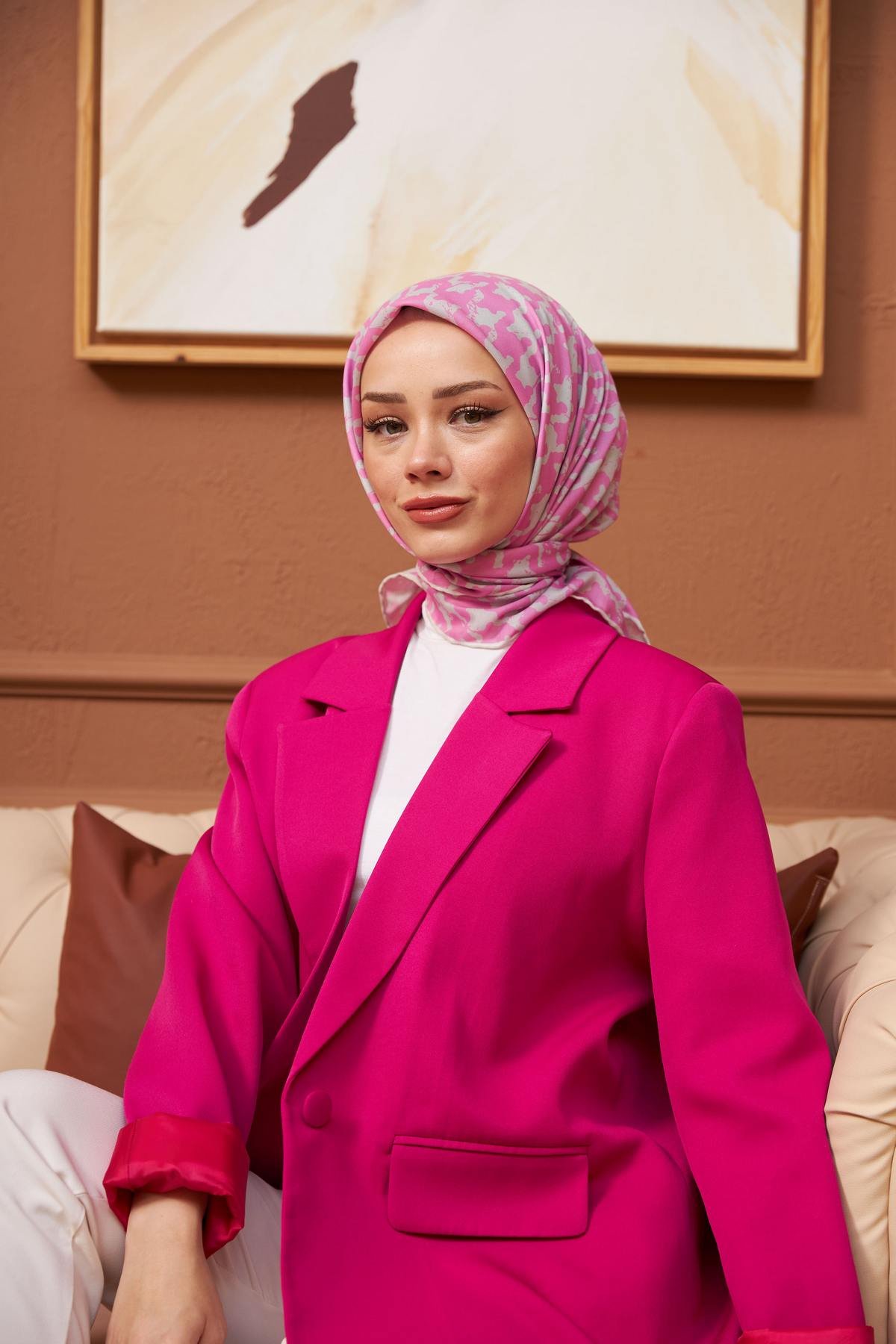 Aura Kazayağı Soft Eşarp Toz Pembe 1155-08