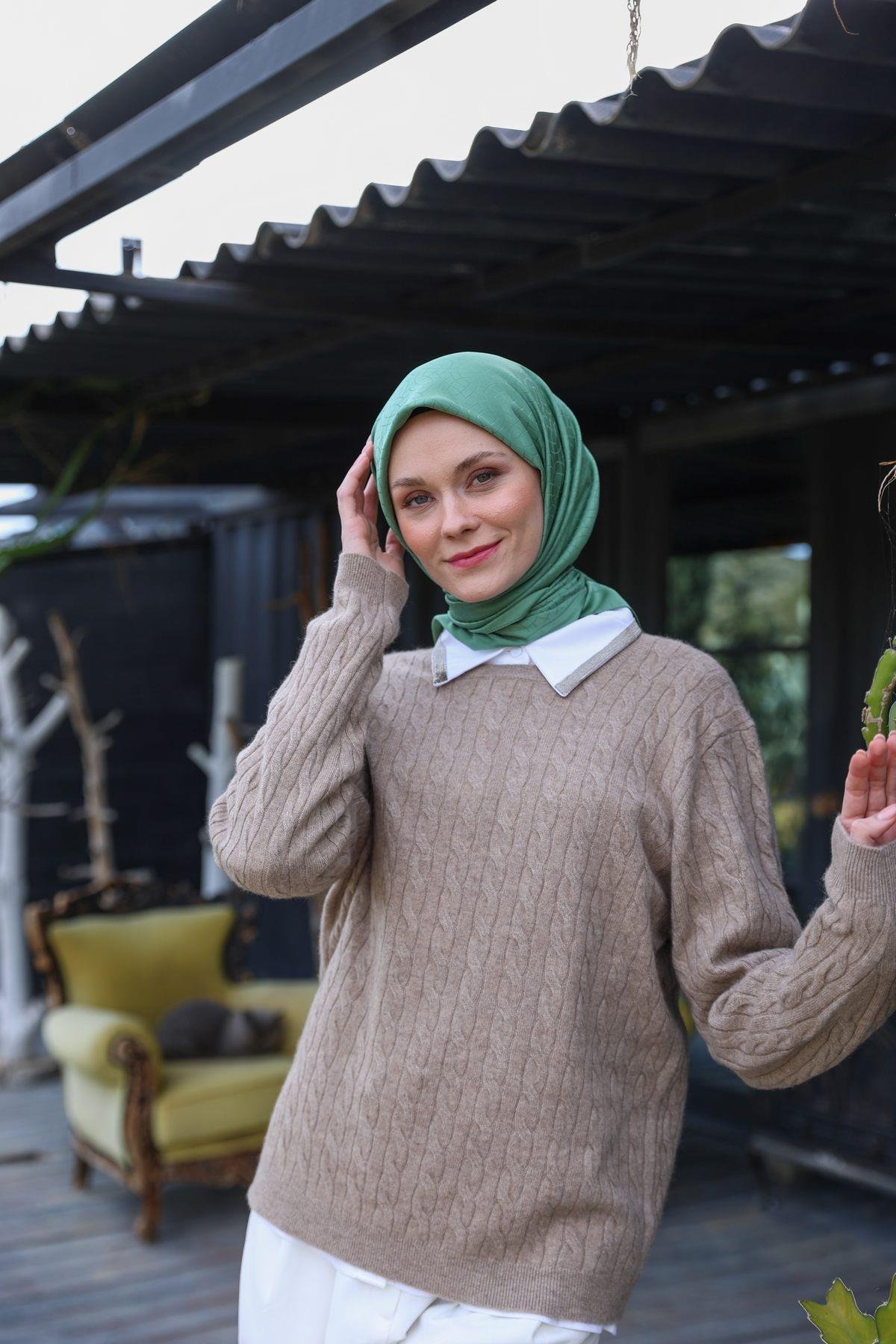 Celina Jakar Eşarp Deniz Yeşil 9902-11