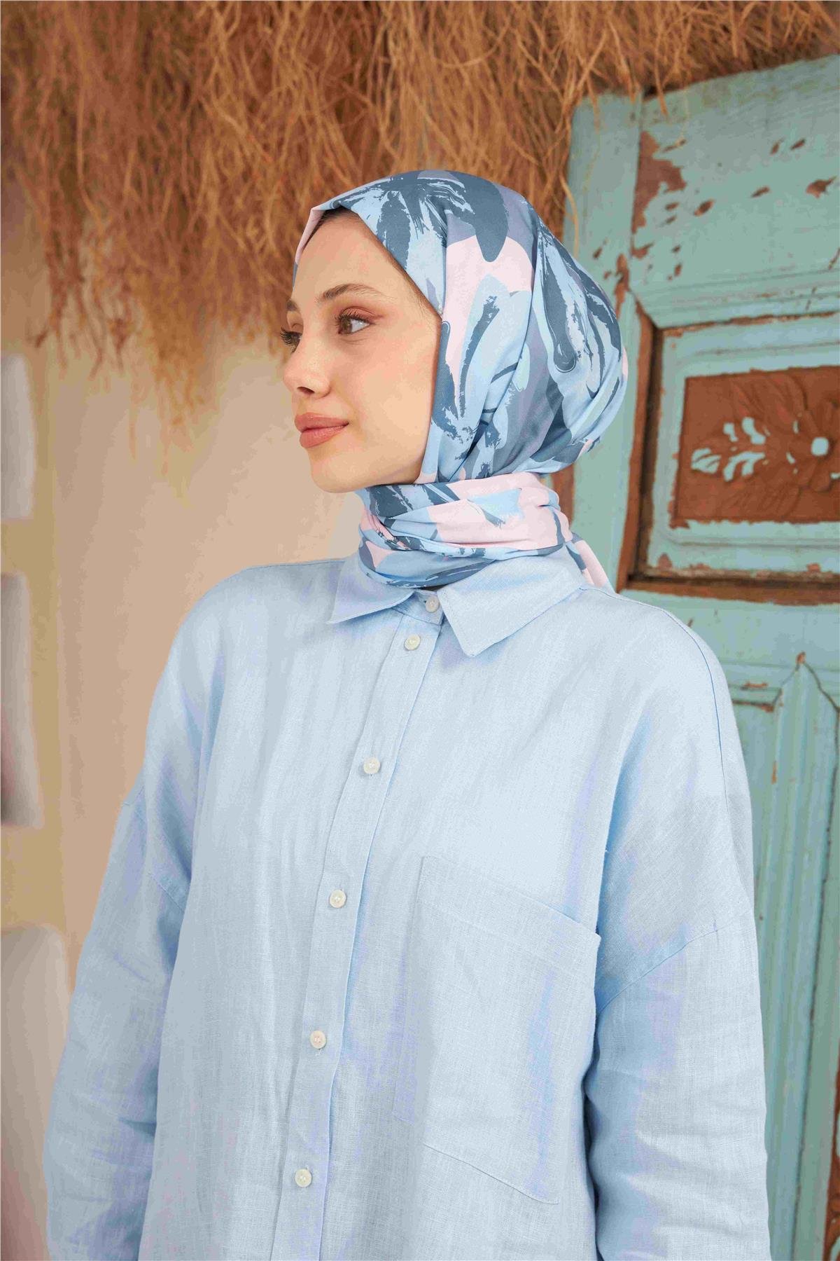 Comfort Arya Şal Camgöbeği Mavi 3028-10