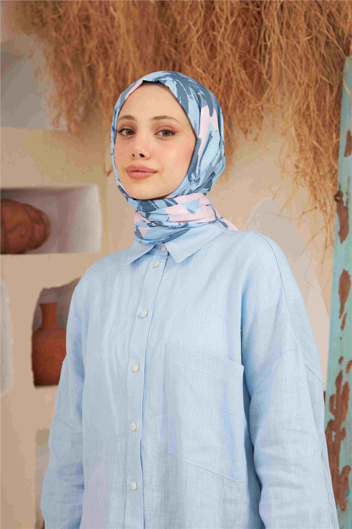 Comfort Arya Şal Camgöbeği Mavi 3028-10